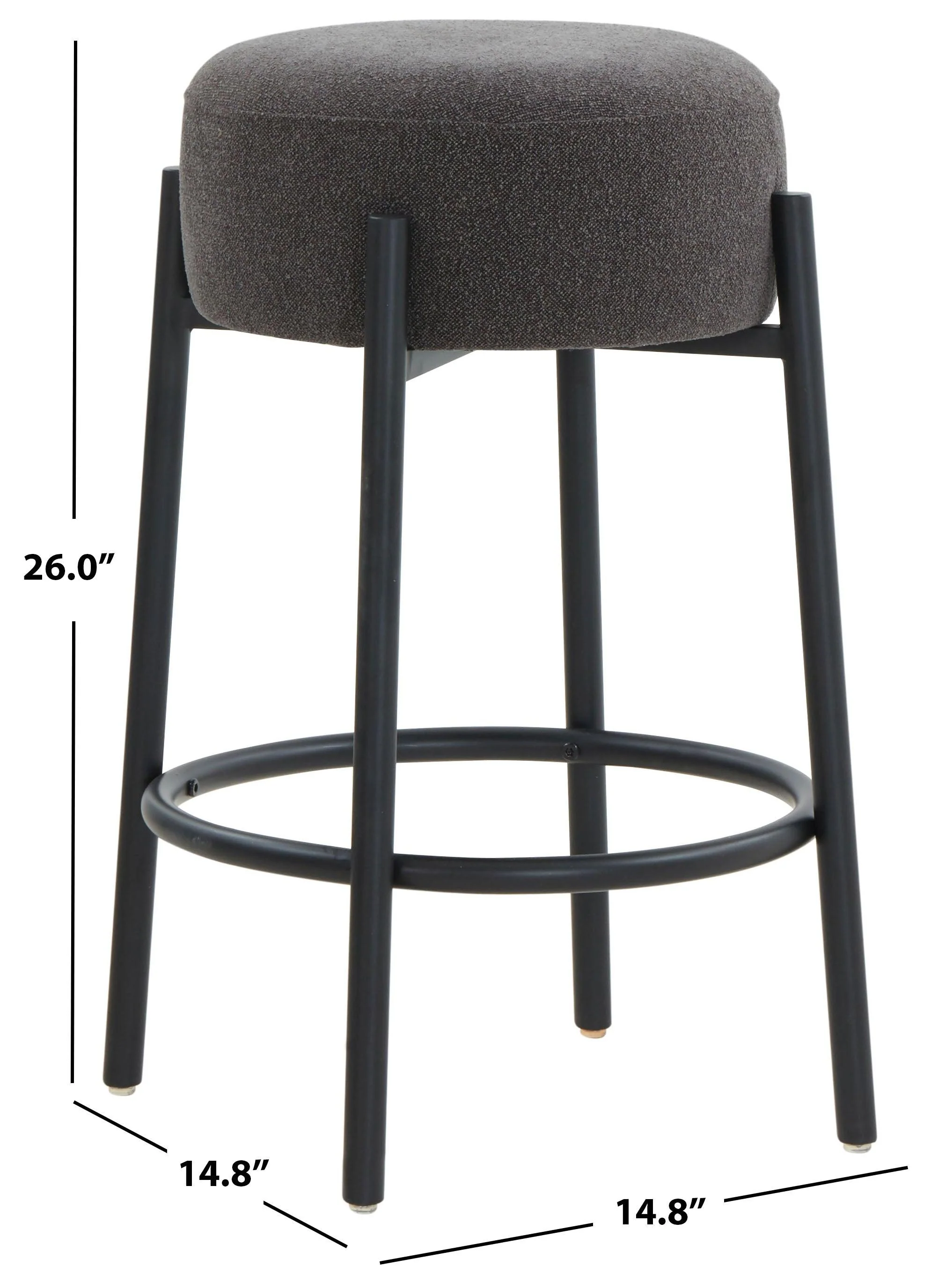 PAISLEIGH METAL LEG COUNTER STOOL - Frankwebs