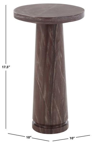 VALENTIA ROUND MARBLE ACCENT TABLE - Frankwebs