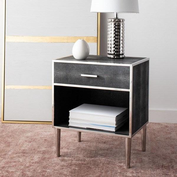 TAMMY FAUX SHAGREEN NIGHTSTAND - Frankwebs