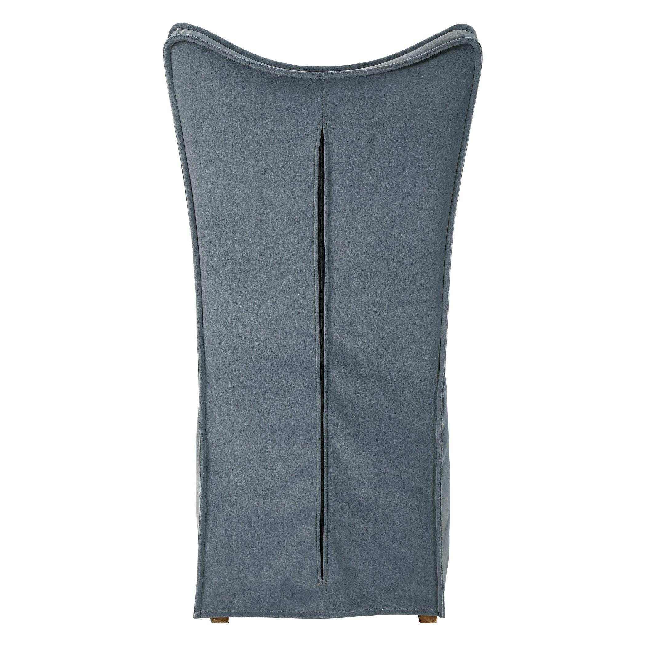 Delroy Armless Chair, Gray, Set Of 2 - Frankwebs