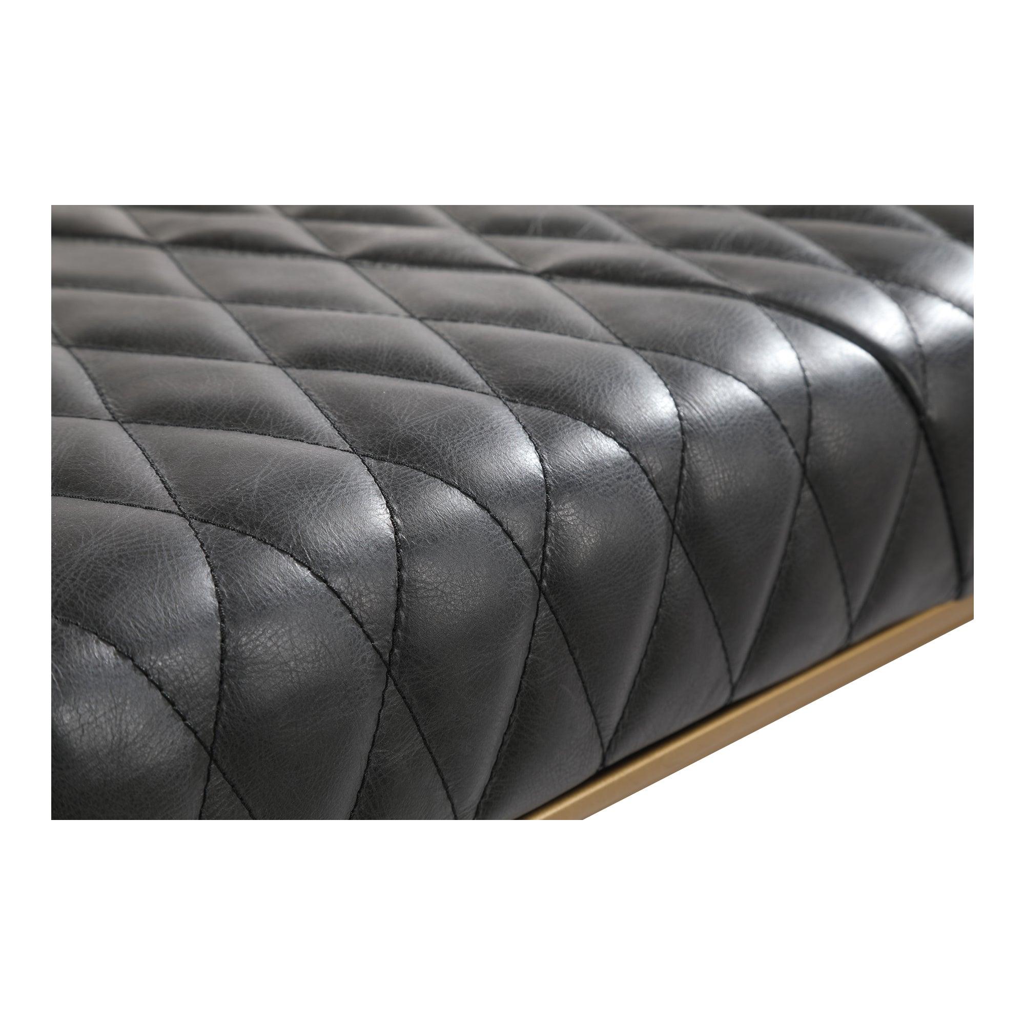 Teatro Bench Onyx Black Leather - Frankwebs
