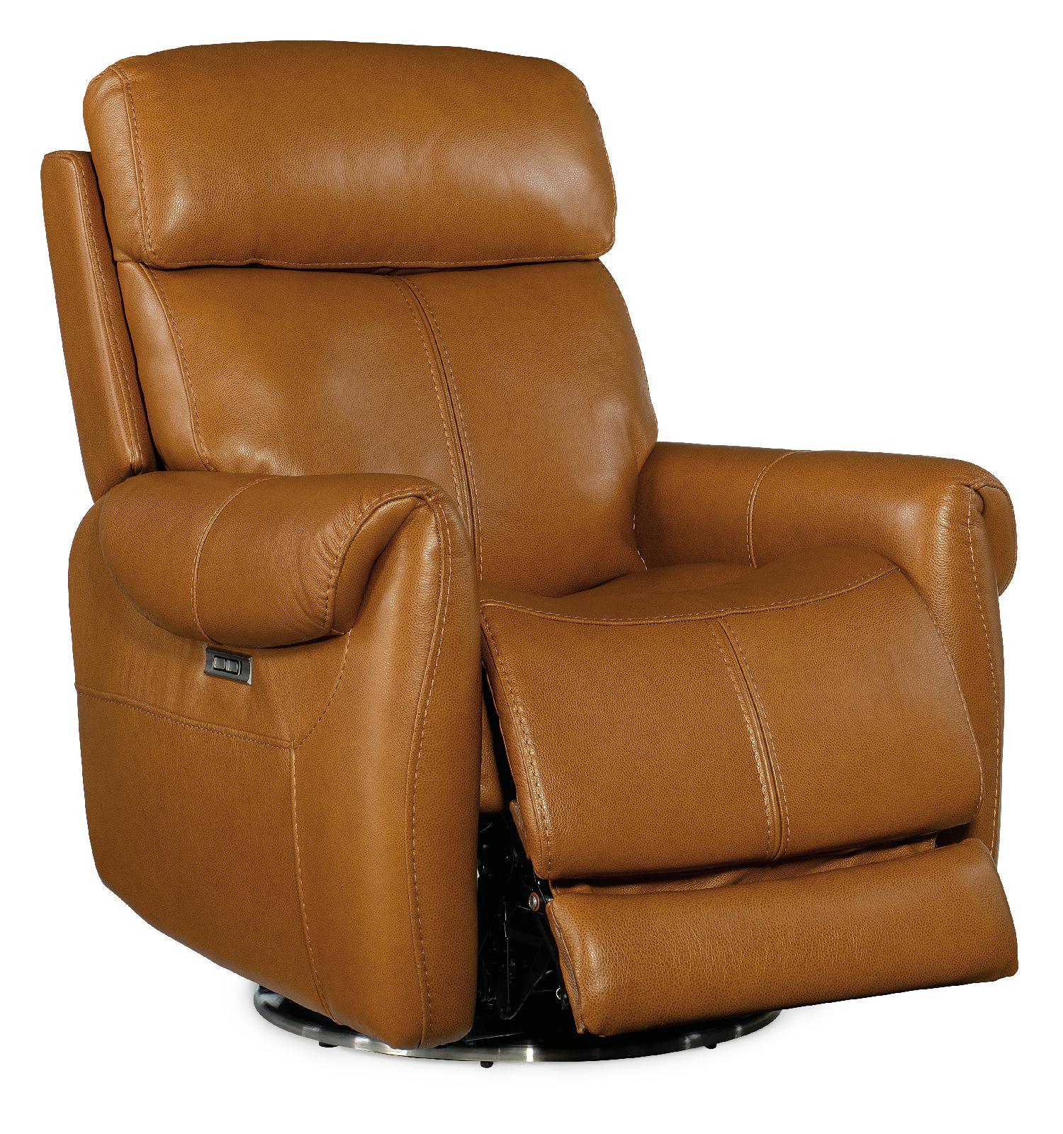 Sterling Swivel Power Recliner with Power Headrest - Frankwebs