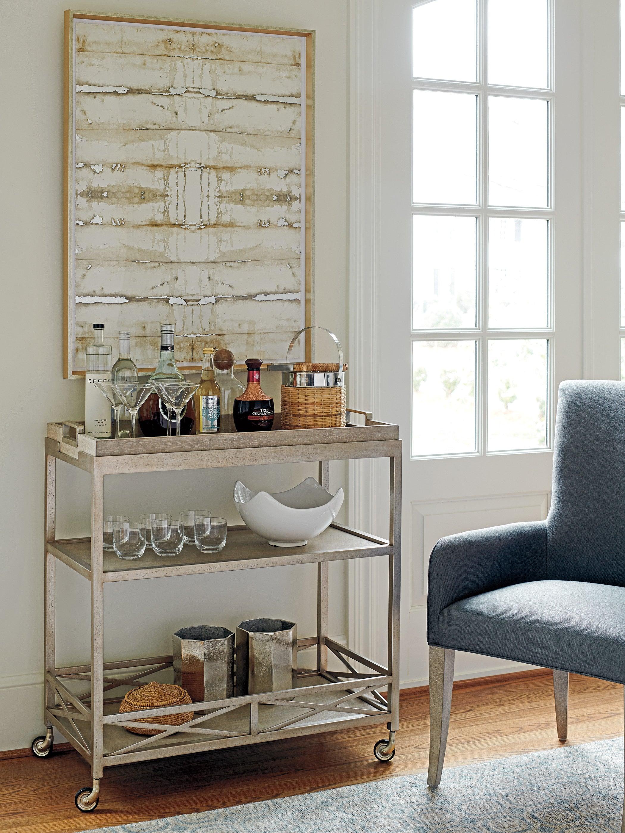 Malibu Anacapa Metal Bar Cart - Frankwebs