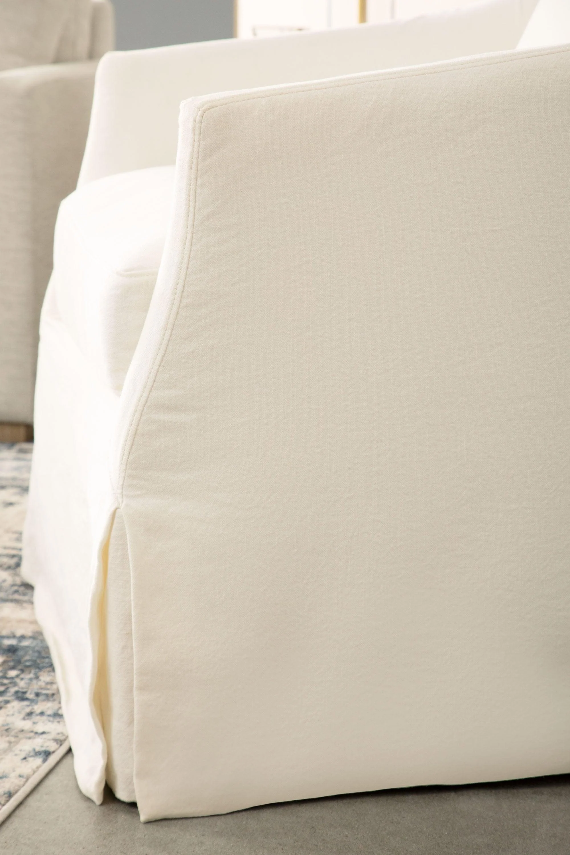 Faye Slipcover Swivel Club Chair - Frankwebs