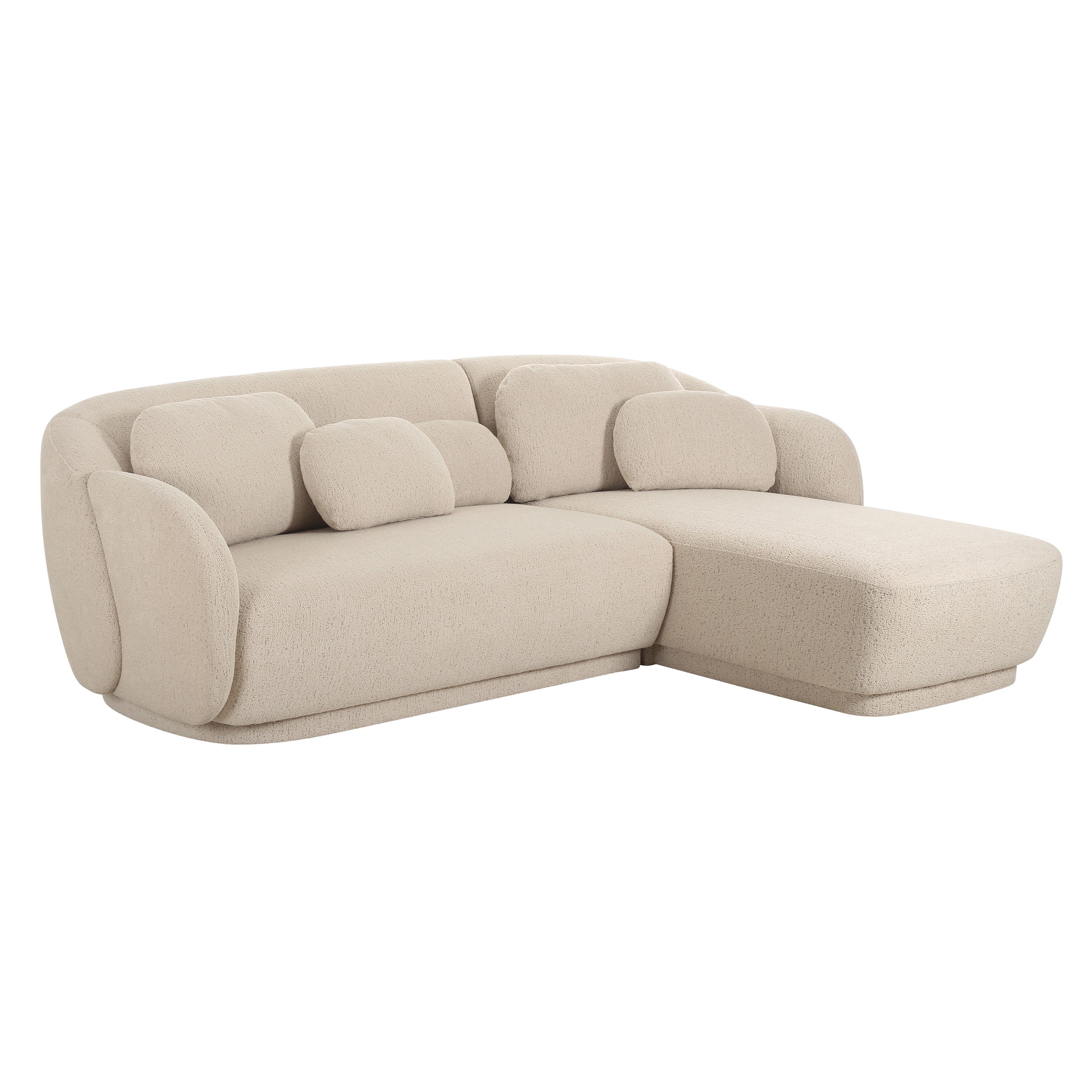 Misty Cream Boucle Sectional - RAF - Frankwebs