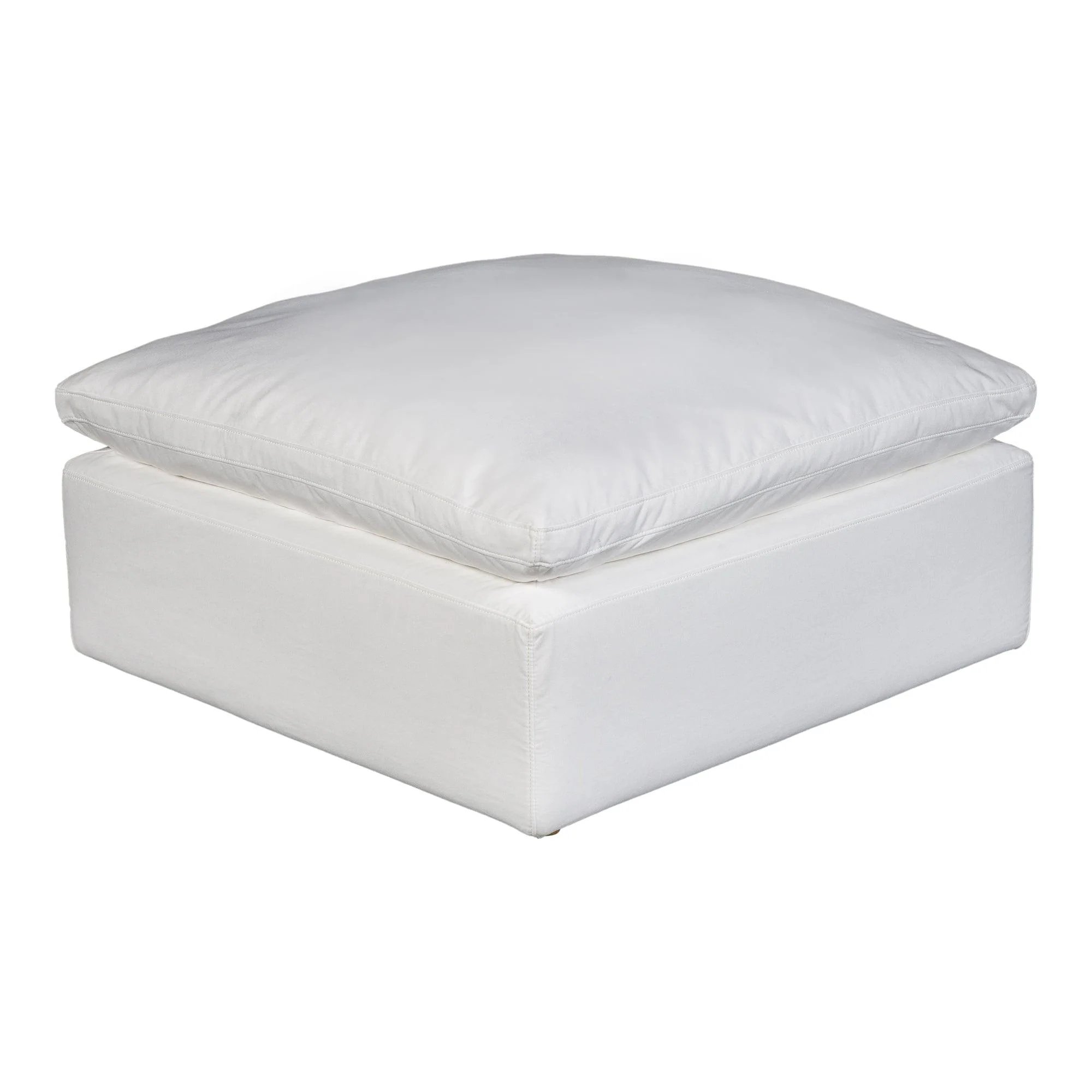 Terra Condo Ottoman Performance Fabric White - Frankwebs
