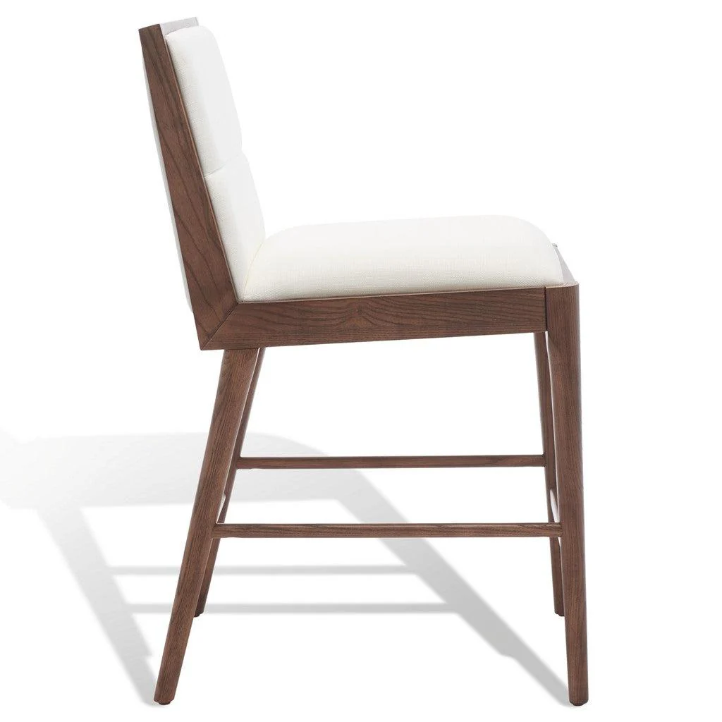 LAYCEE LINEN AND WOOD COUNTER STOOL - Frankwebs