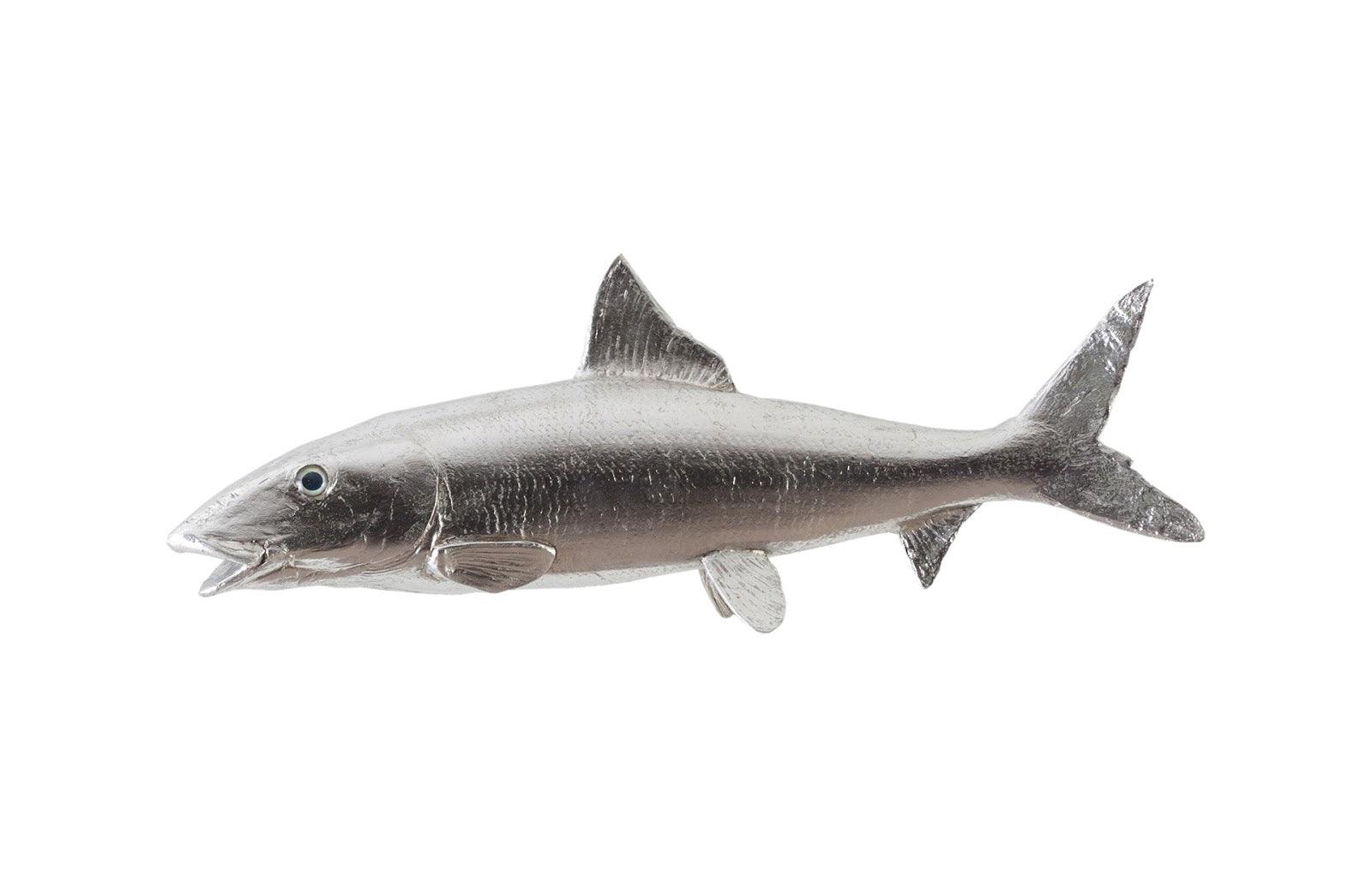 Bonefish Wall Sculpture, Resin, Silver Leaf - Frankwebs