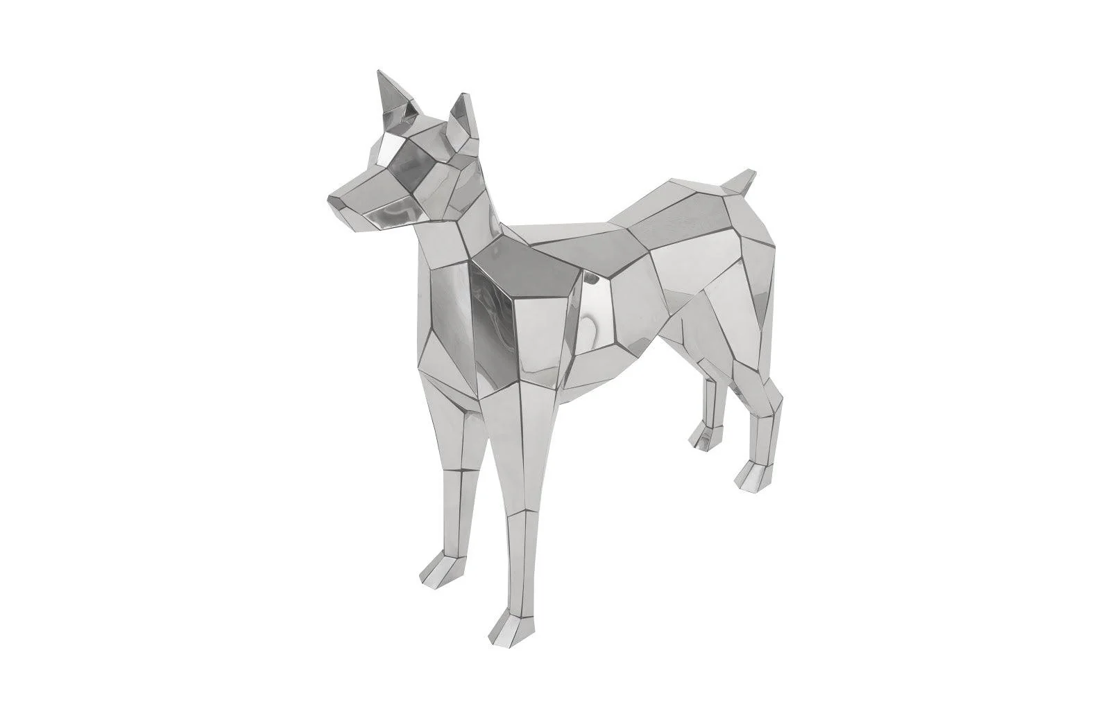 Crazy Cut Dog, Stainless Steel, Silver - Frankwebs