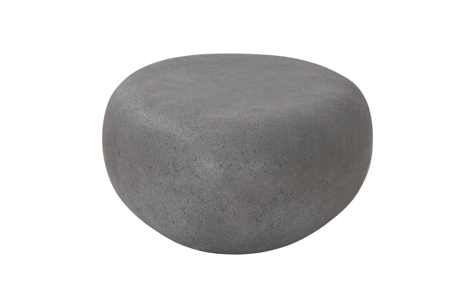 River Stone Coffee Table, Charcoal Stone, Small - Frankwebs
