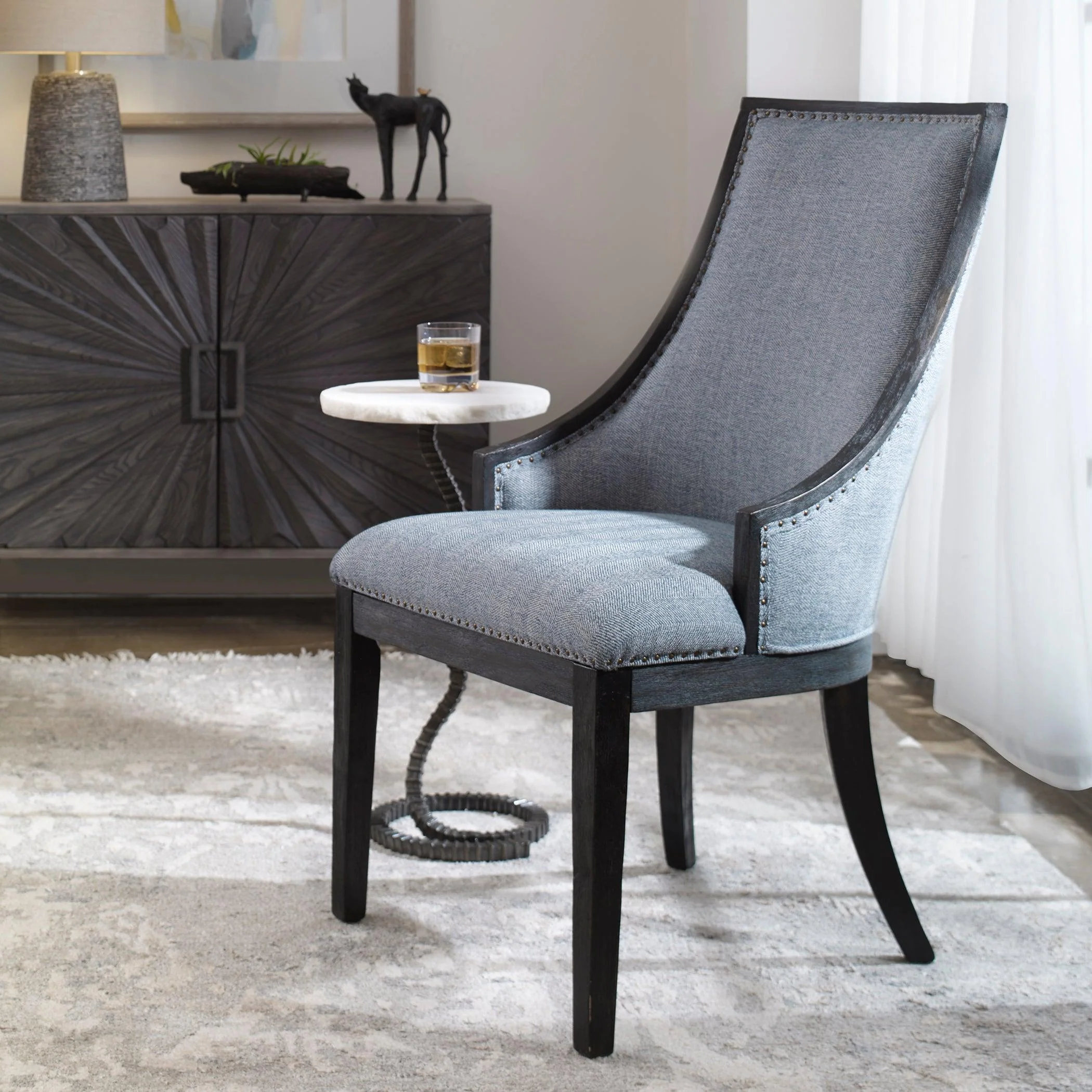 Janis Ebony Accent Chair - Frankwebs