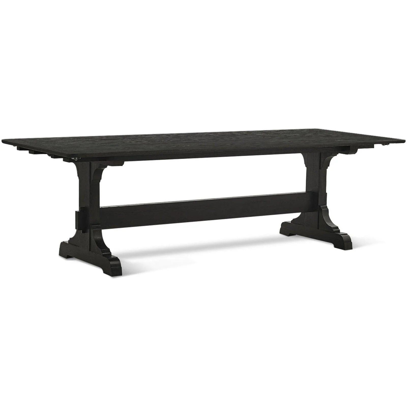 Timeless Epoch Trestle Dining Table in Ebonized Oak - Frankwebs