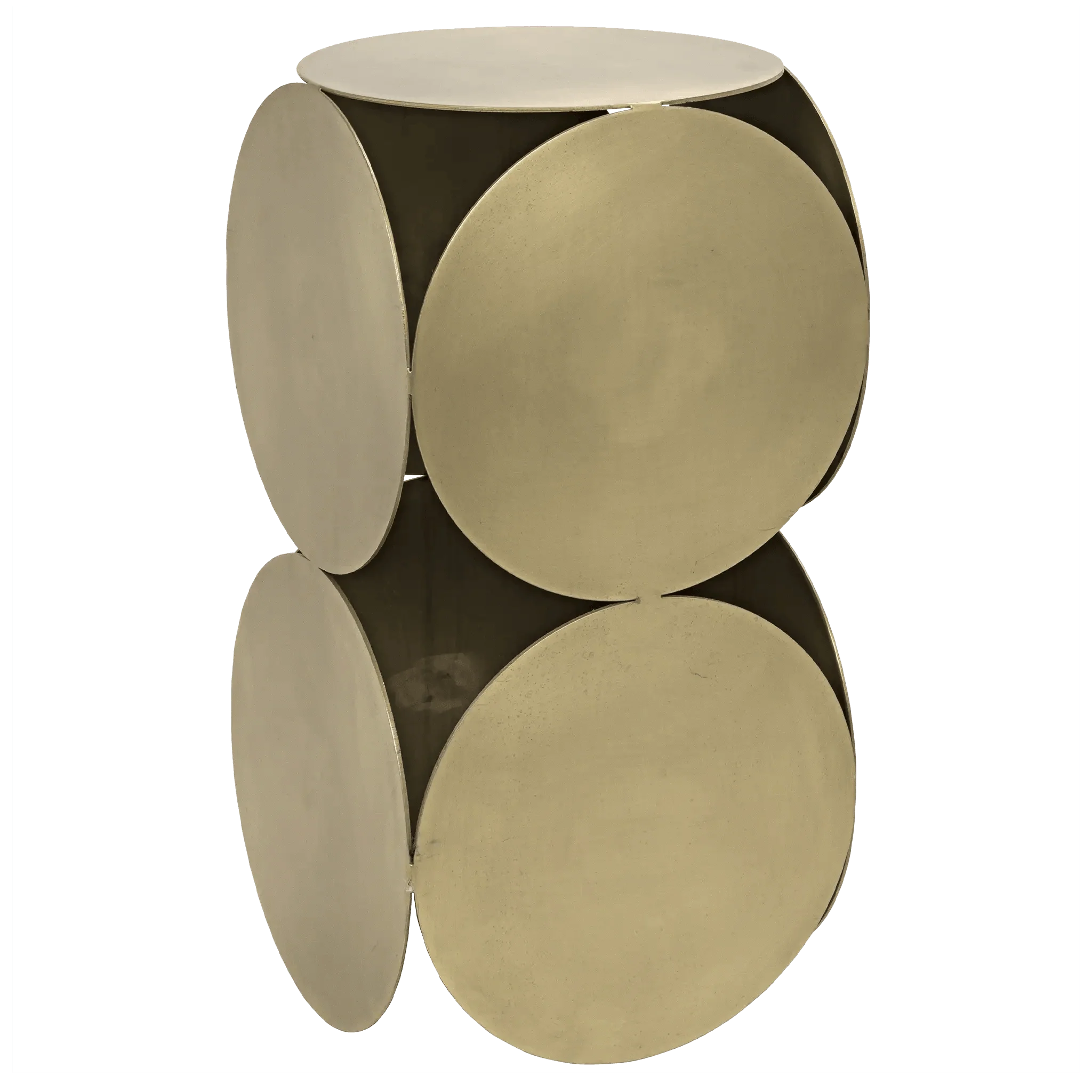 Lola Side Table, Metal with Brass Finish - Frankwebs