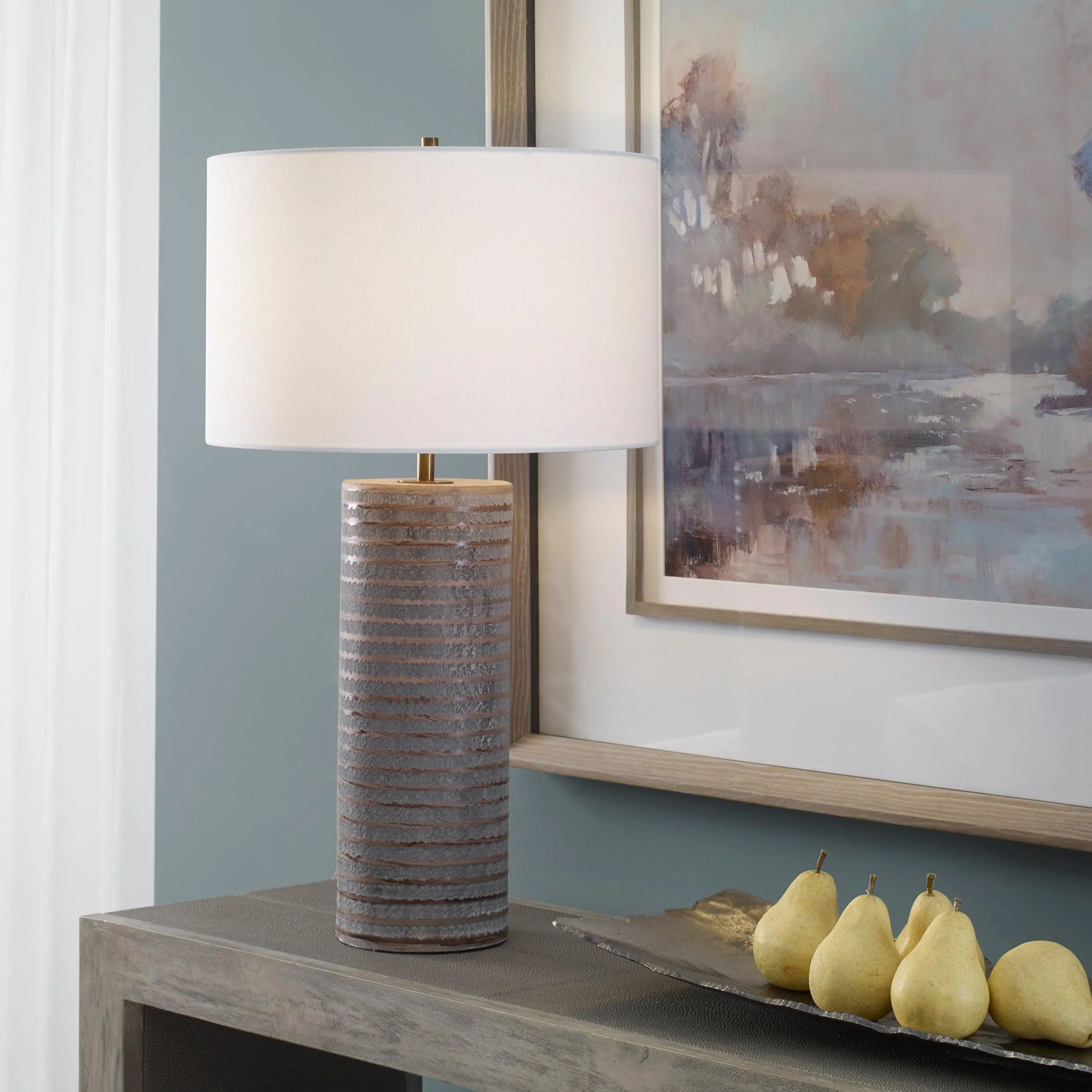 MONOLITH GRAY TABLE LAMP - Frankwebs