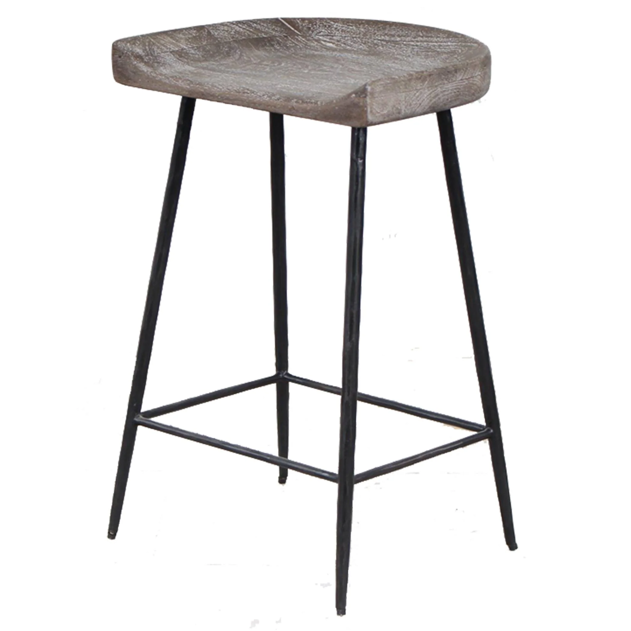 Cordova Carved Wood Counter Stool - Frankwebs