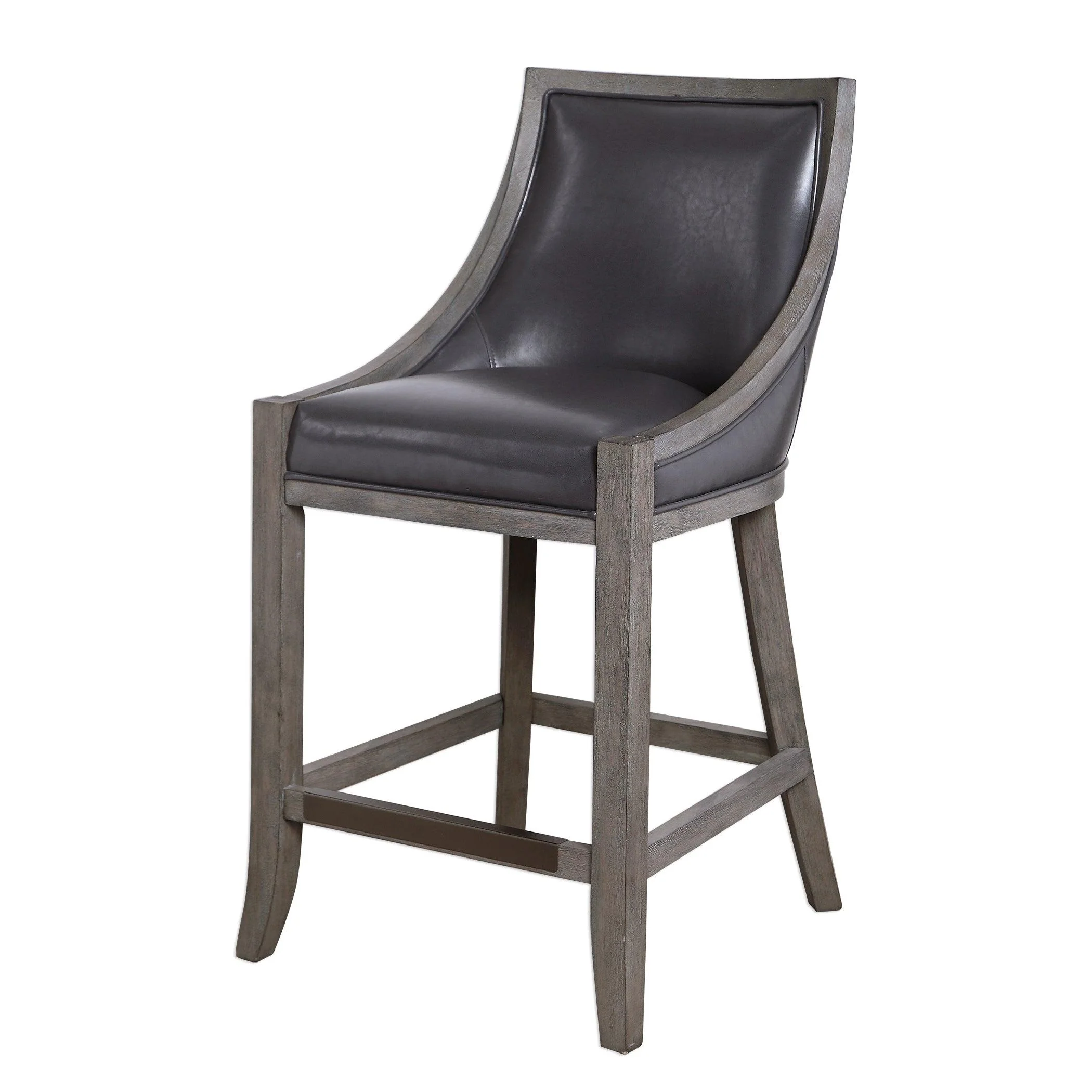 ELOWEN LEATHER COUNTER STOOL - Frankwebs