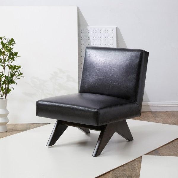 DEASHA VEGAN LEATHER ACCENT CHAIR - Frankwebs