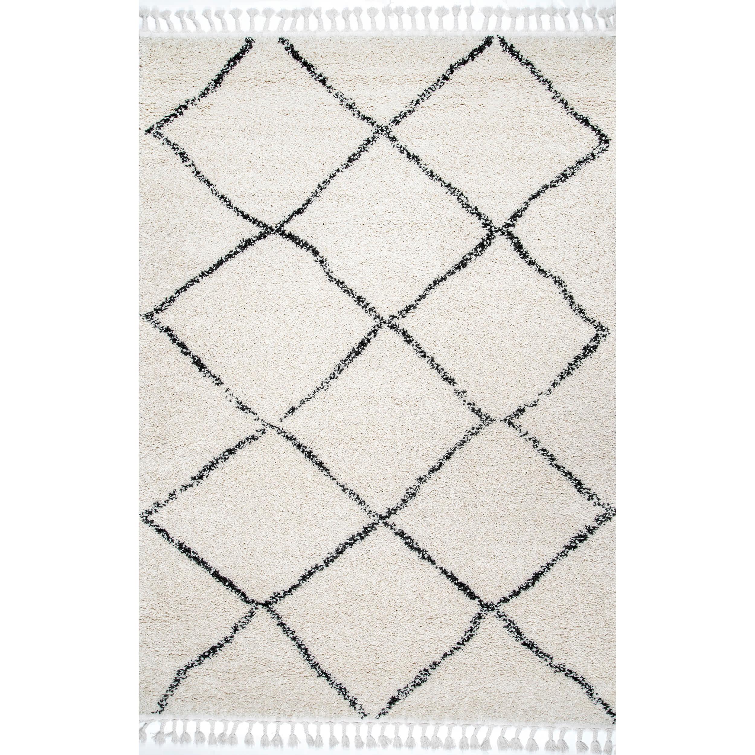 Jessie Moroccan Lattice Tassel Area Rug - Frankwebs