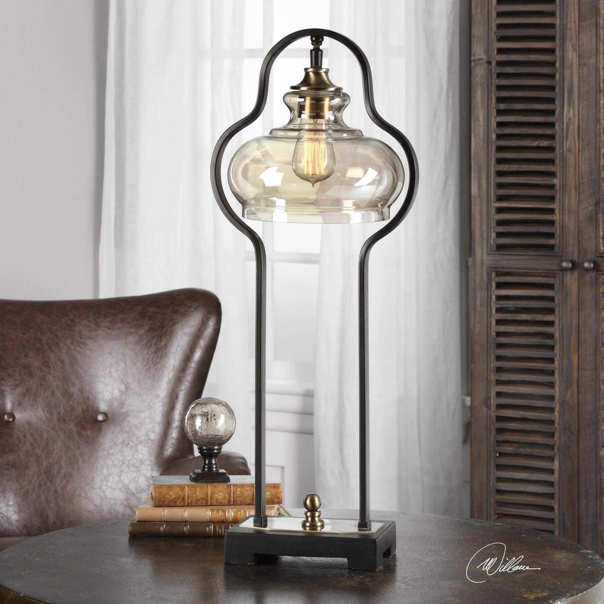 Cotulla Aged Black Desk Lamp - Frankwebs