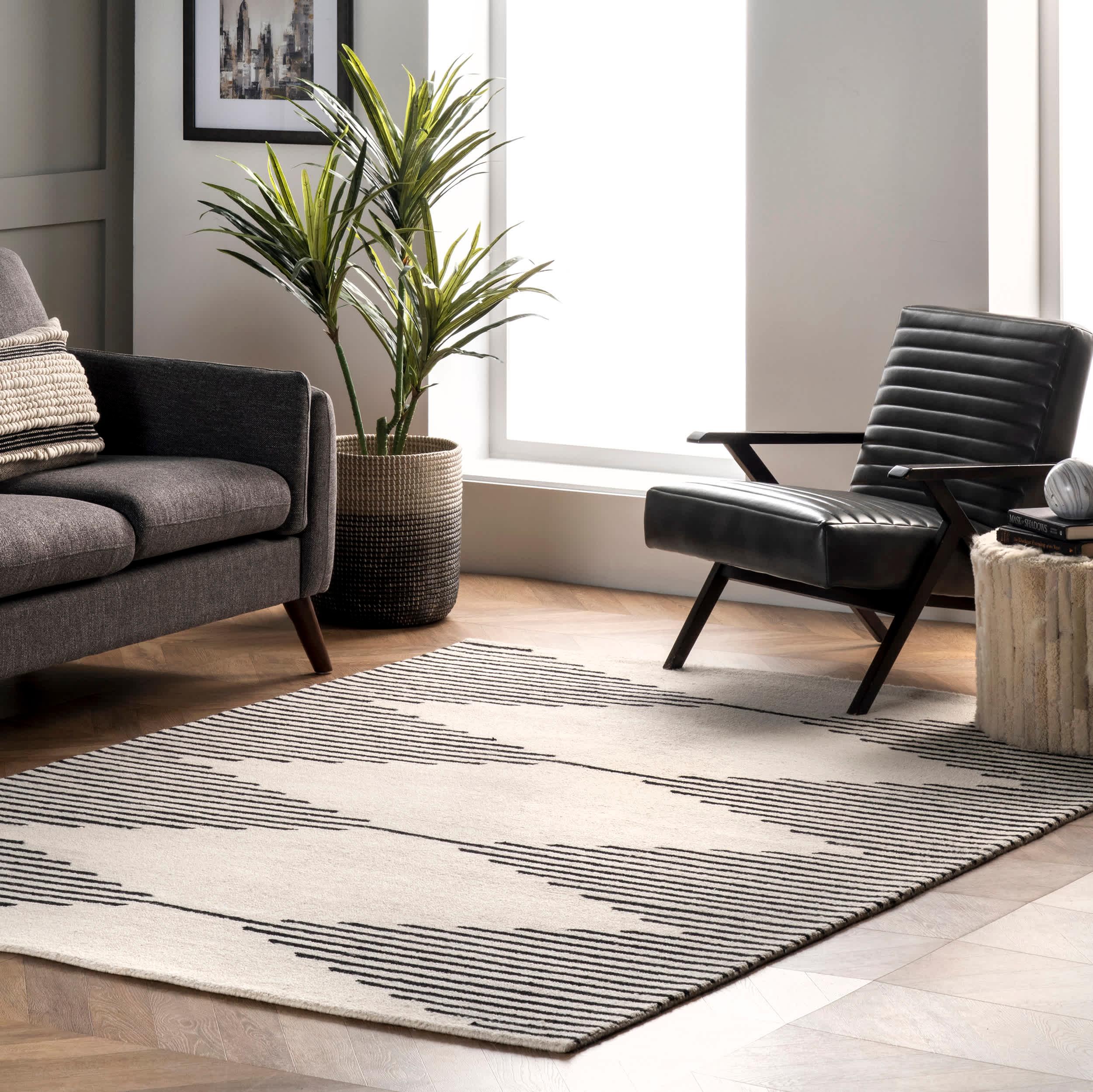 Flynne Handmade Contemporary Wool Area Rug - Frankwebs