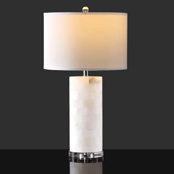 MASSEY ROUND ALABASTER TABLE LAMP - Frankwebs