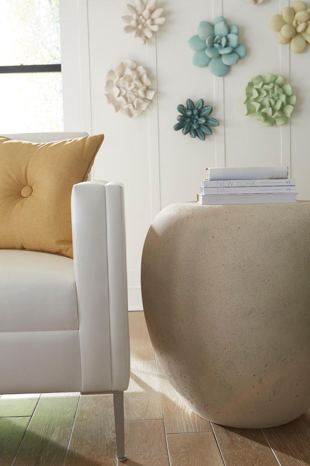 River Stone Side Table, Roman Stone - Frankwebs