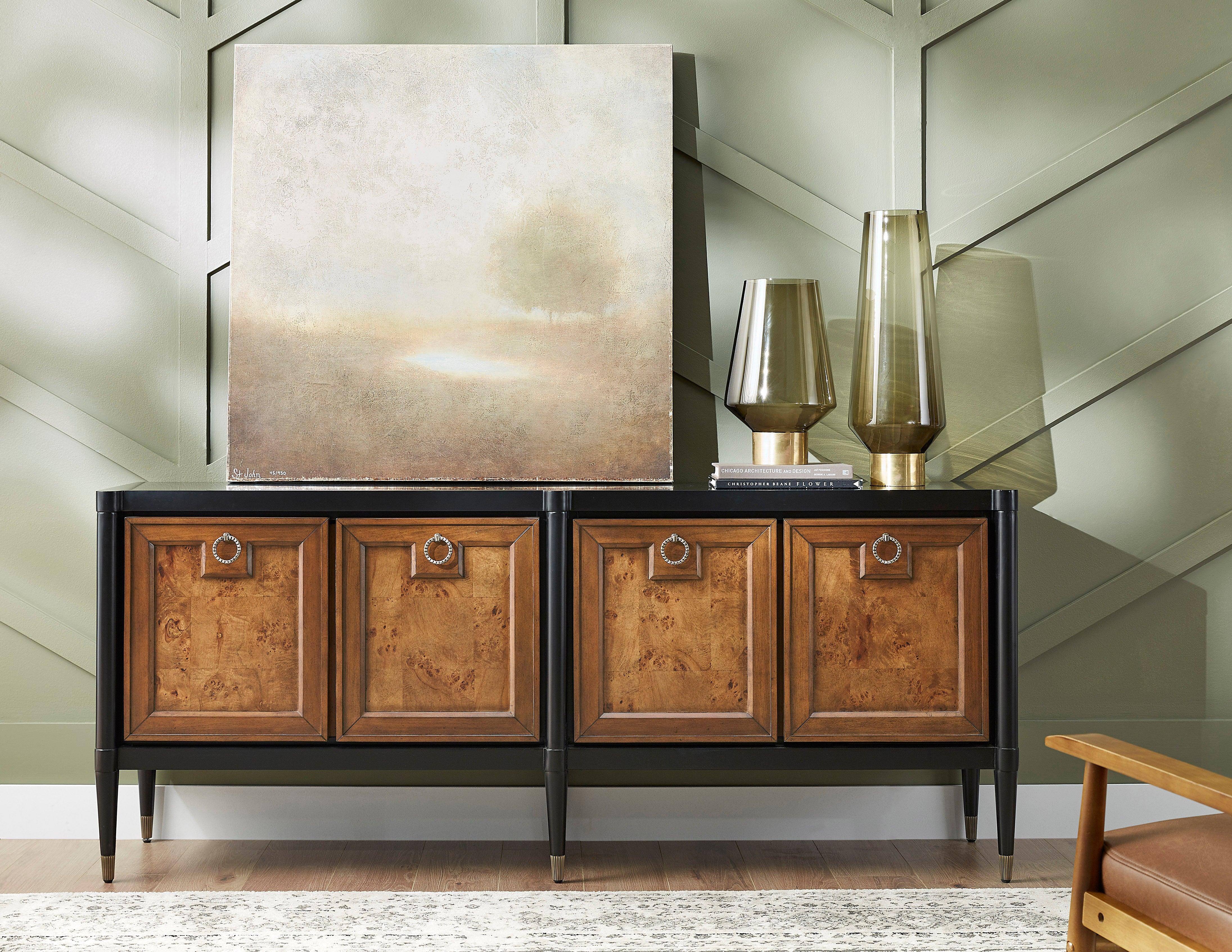 4-Door Mid-Century Modern Console with Shelves - Frankwebs