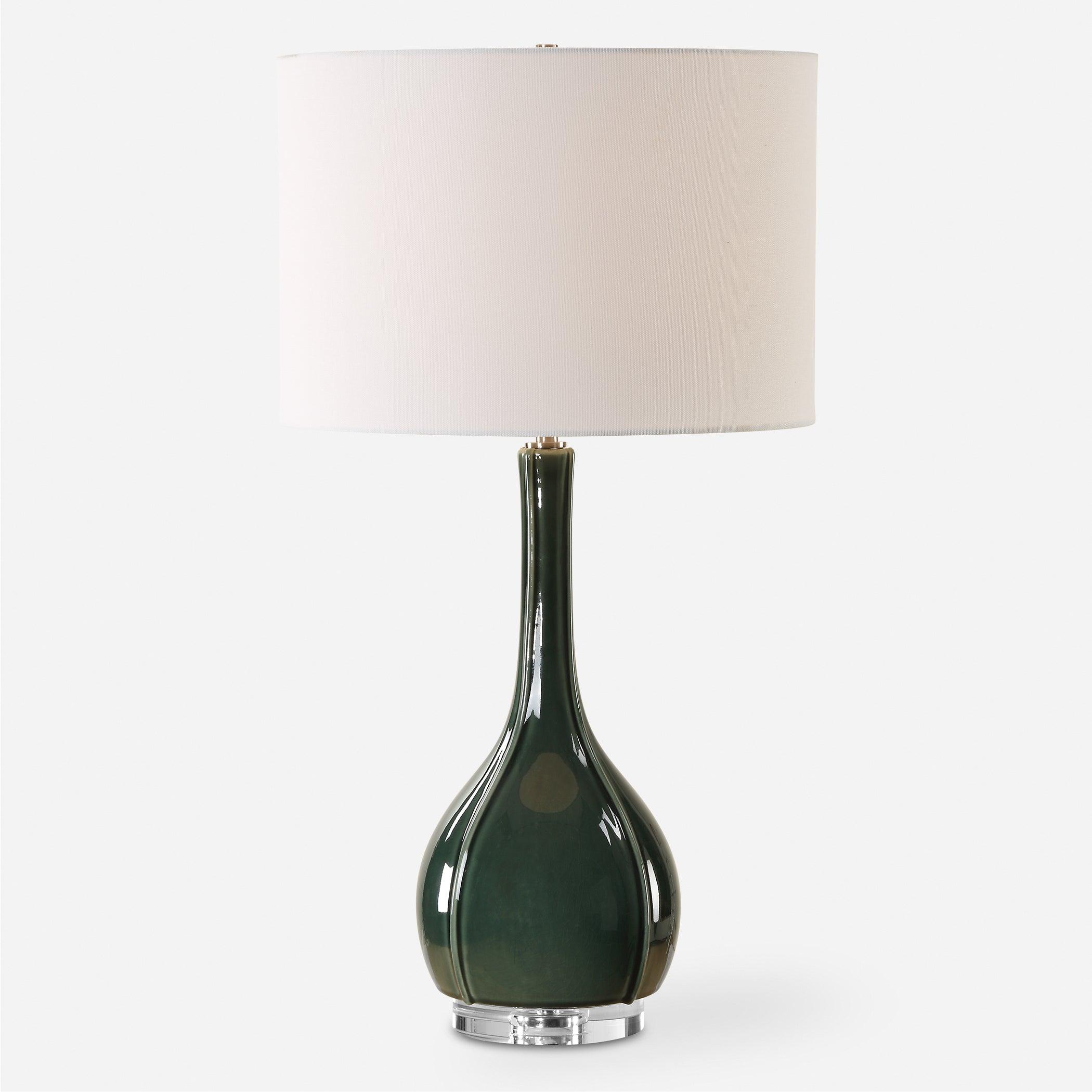 Essex Green Glass Table Lamp - Frankwebs