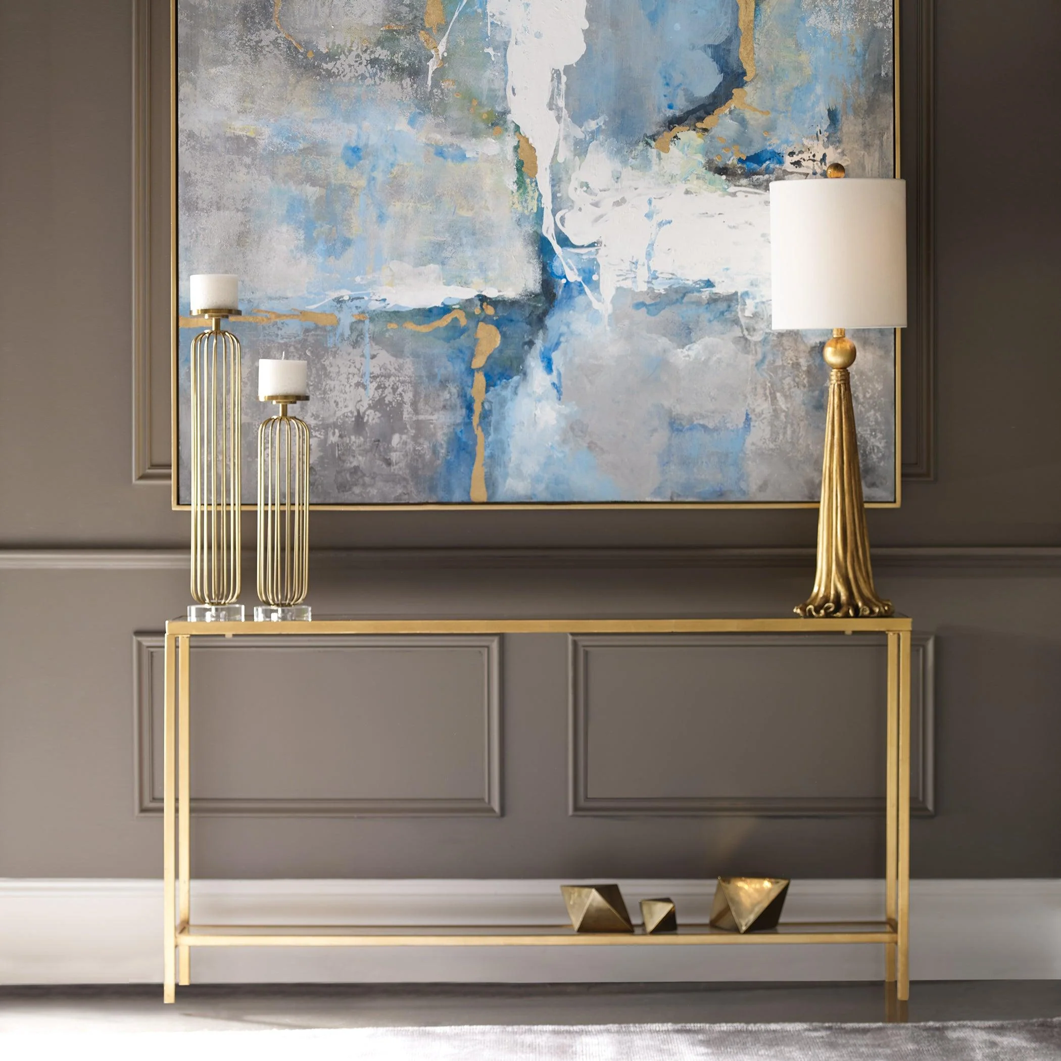 HAYLEY GOLD CONSOLE TABLE - Frankwebs
