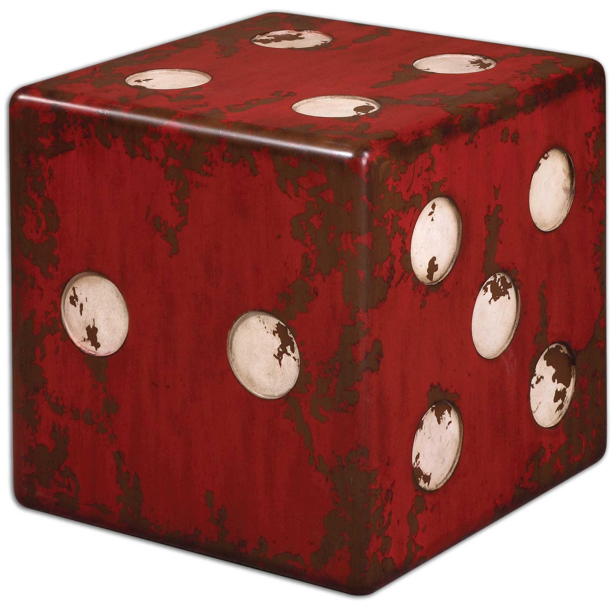 DICE RED ACCENT TABLE - Frankwebs