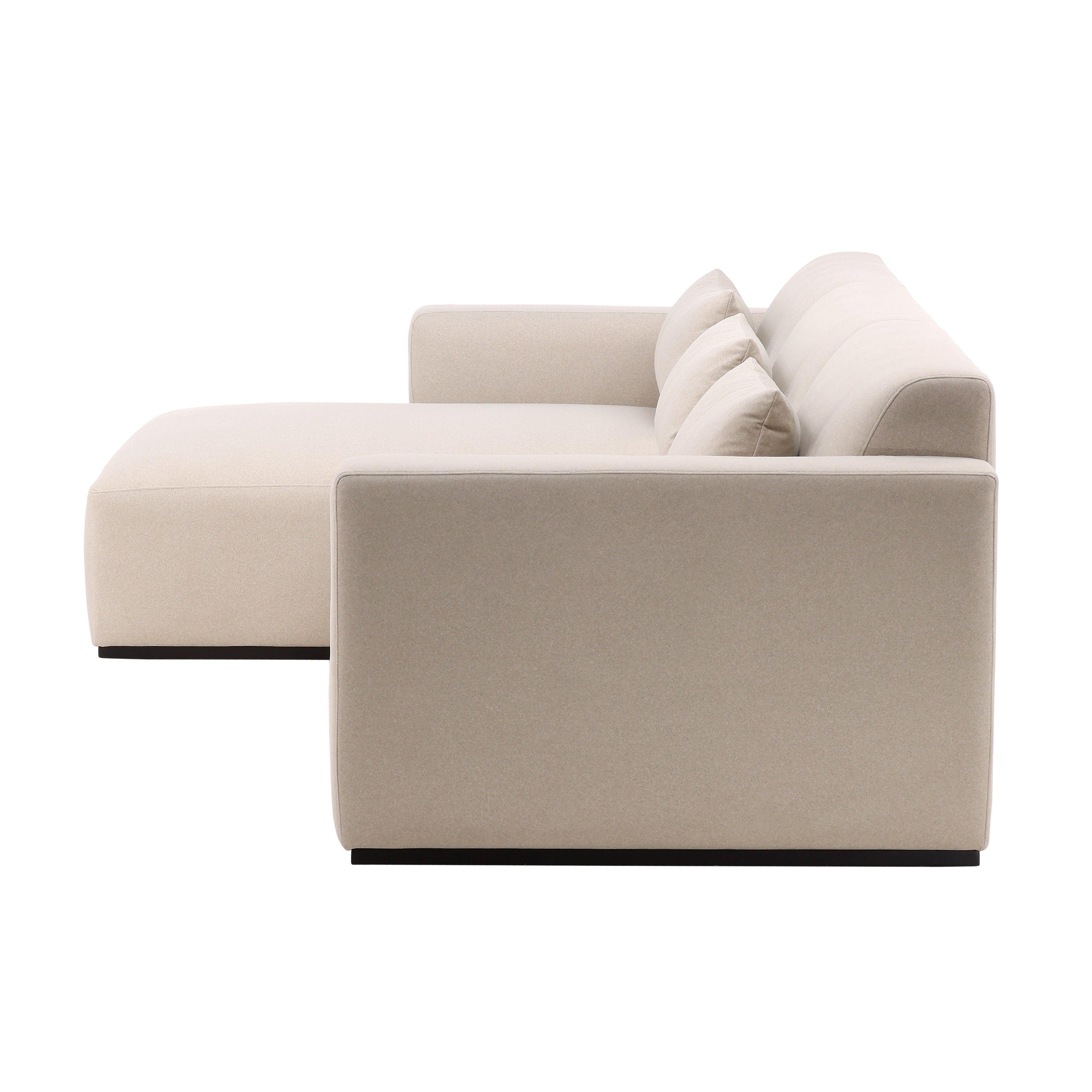 Brooklyne Left Chaise Sectional Cream - Frankwebs