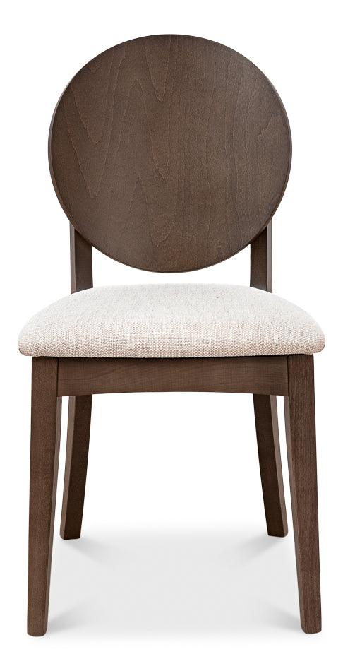 Round Back Side Chair - Driftwood Oatmeal - Set of 2 - Frankwebs