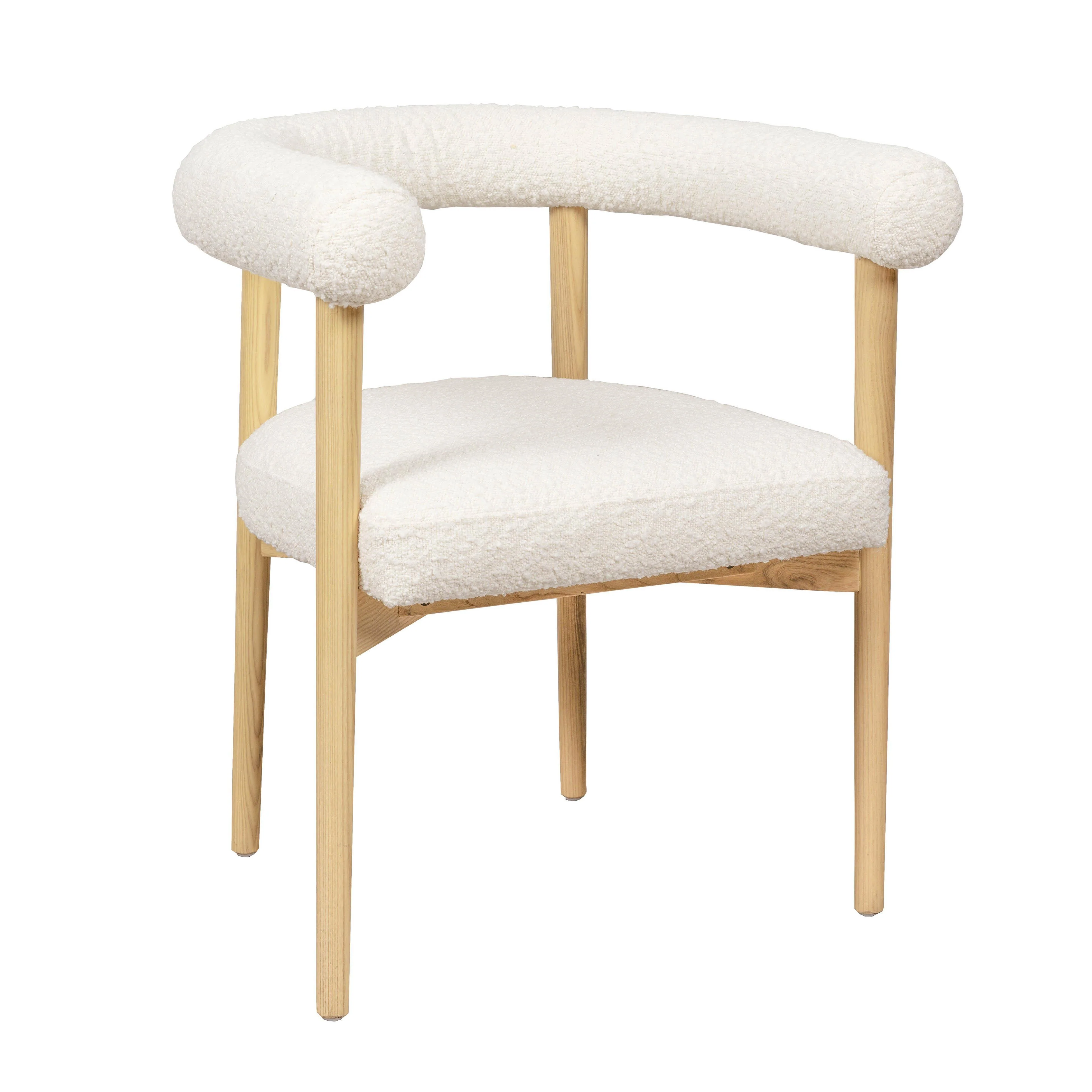 Spara Cream Boucle Dining Chair - Frankwebs