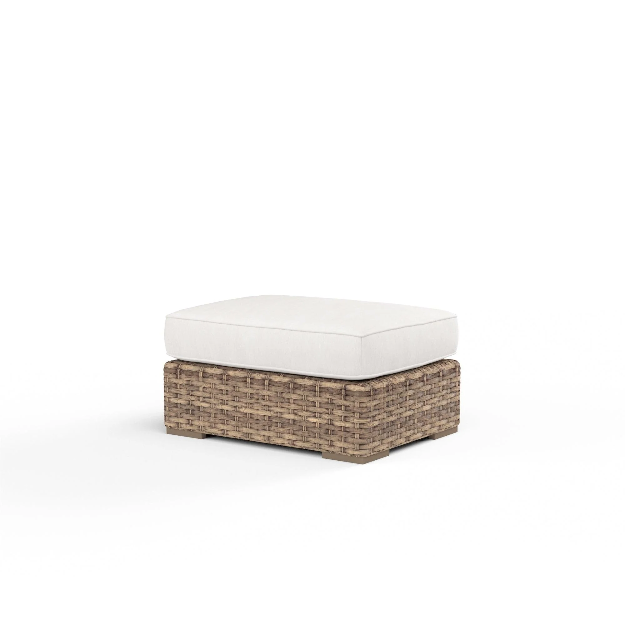 Havana Ottoman in Canvas Flax w/ Self Welt - Frankwebs