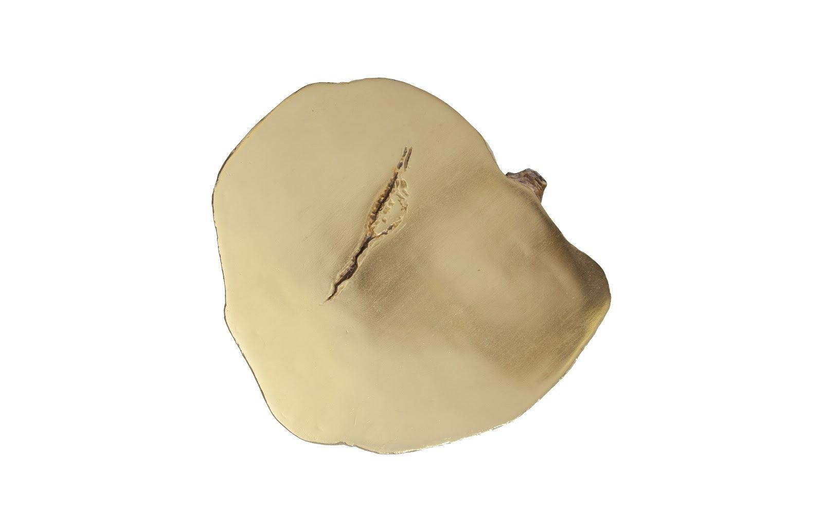 Log Stool, Gold Leaf, LG - Frankwebs