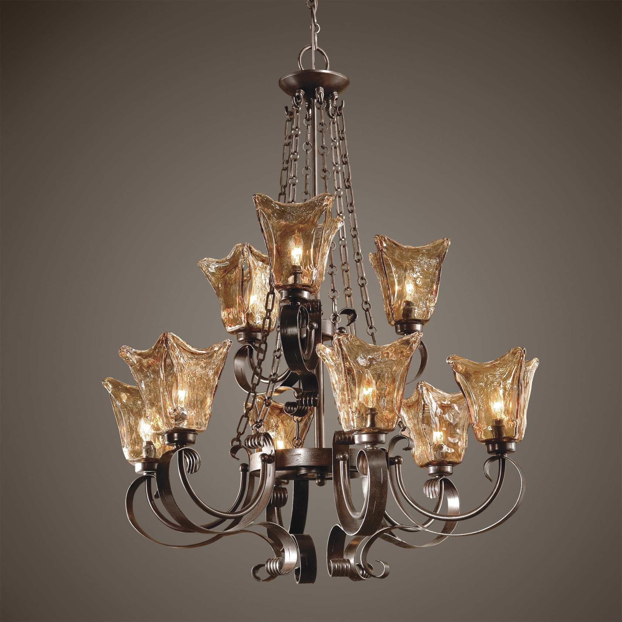 VETRAIO 9LT OIL RUBBED BRONZE CHANDELIER - Frankwebs