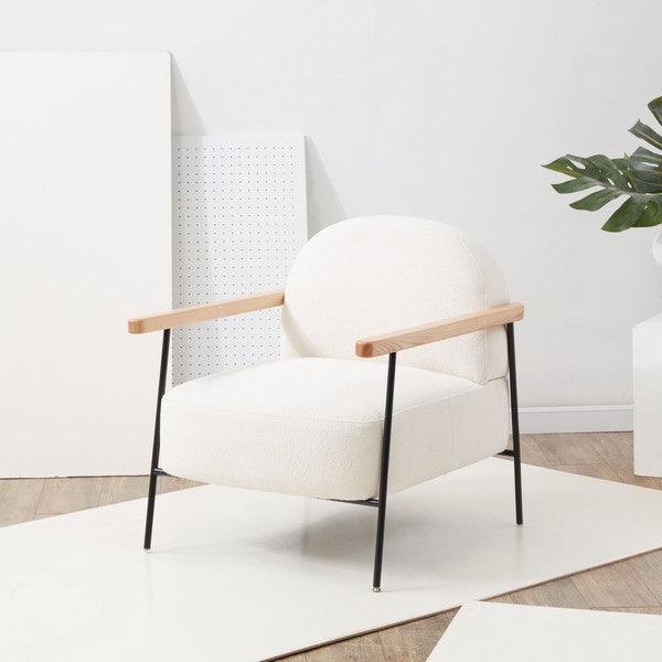 FAITH BOUCLE METAL FRAME ACCENT CHAIR - Frankwebs