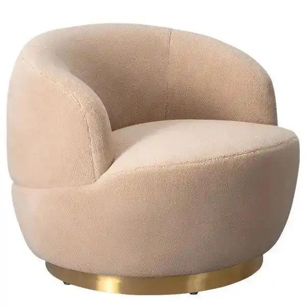 FLYNN FAUX LAMB WOOL SWIVEL CHAIR - Frankwebs