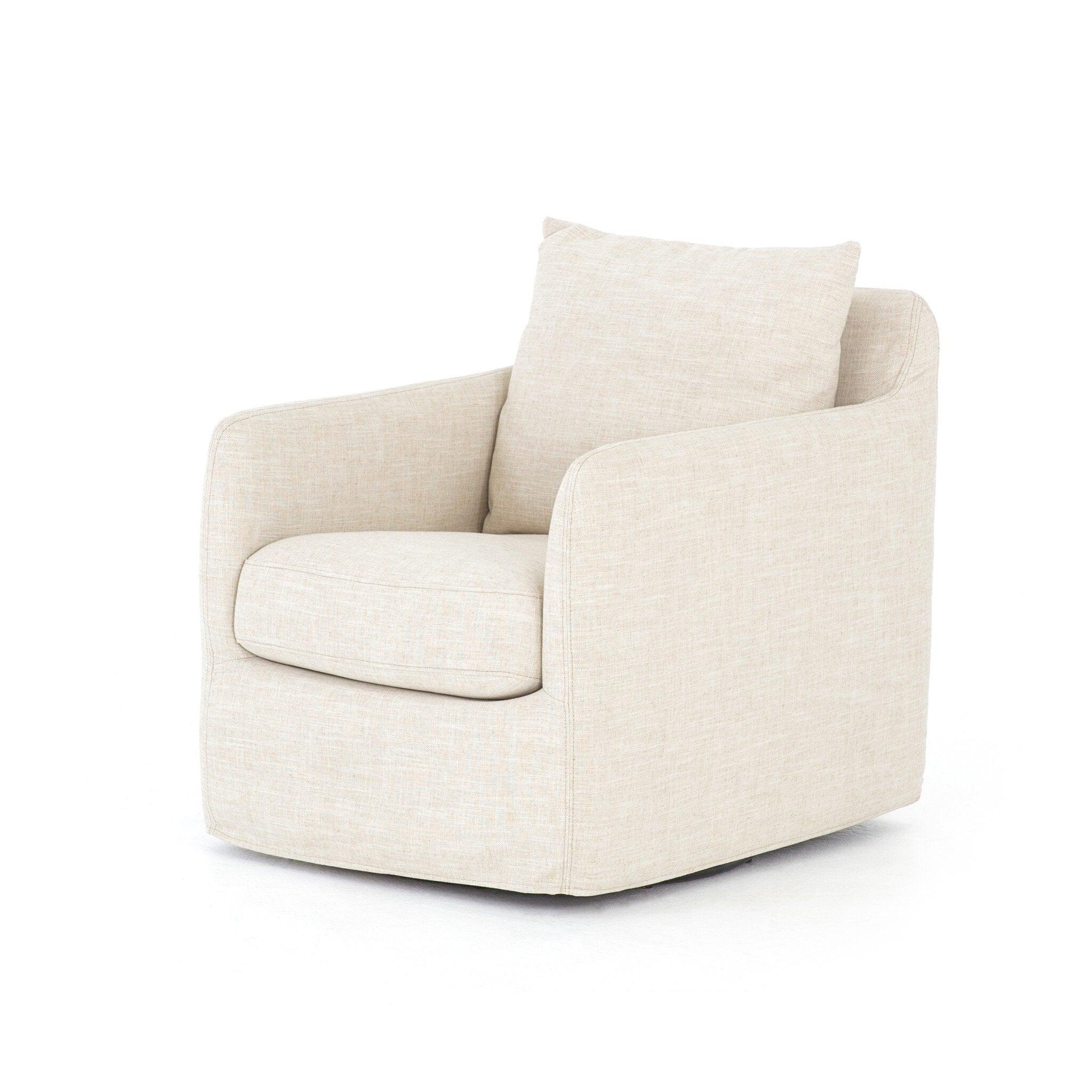 Banks Slipcover Swivel Chair - Frankwebs