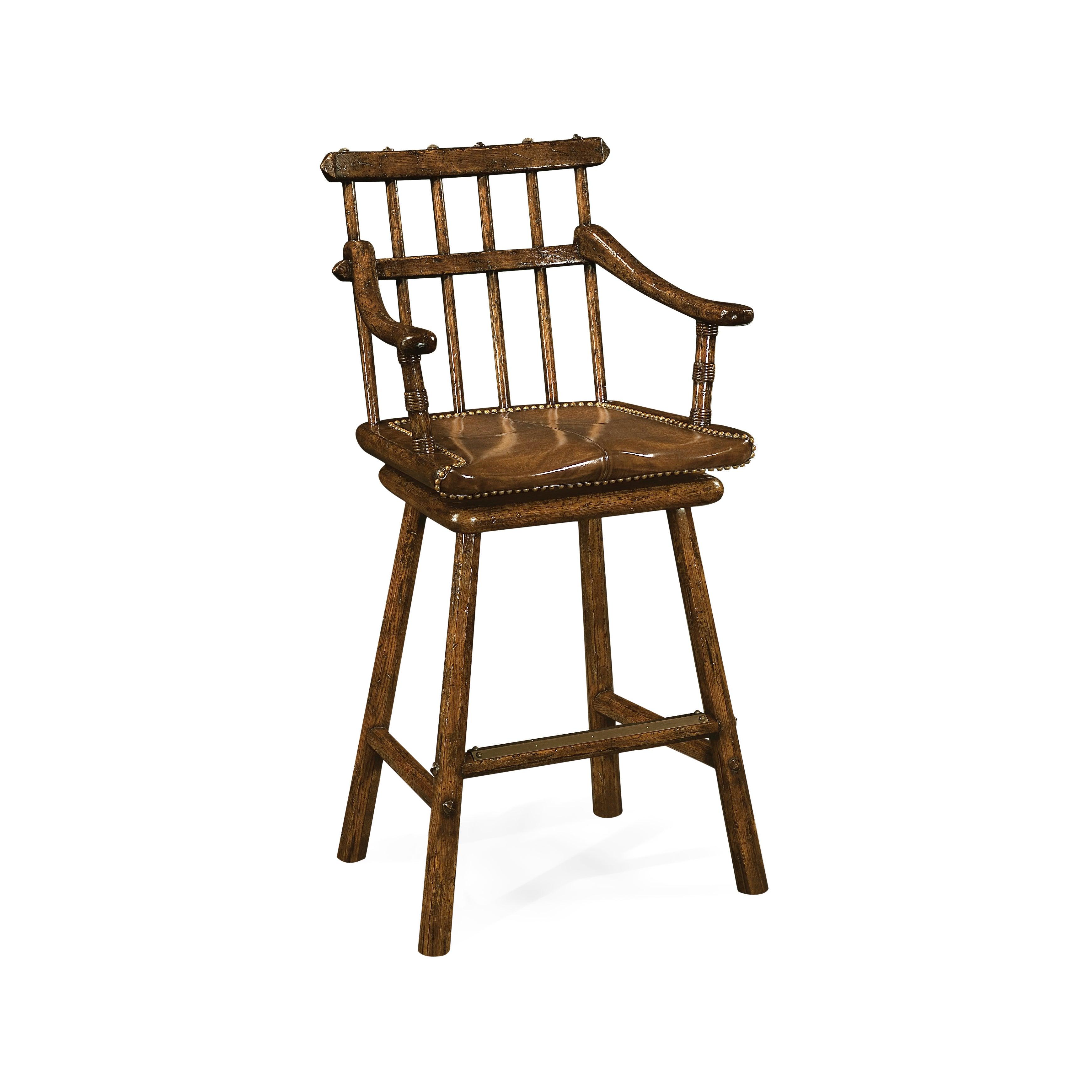 Casual Accents Rustic Dark Oak Barstools - Frankwebs