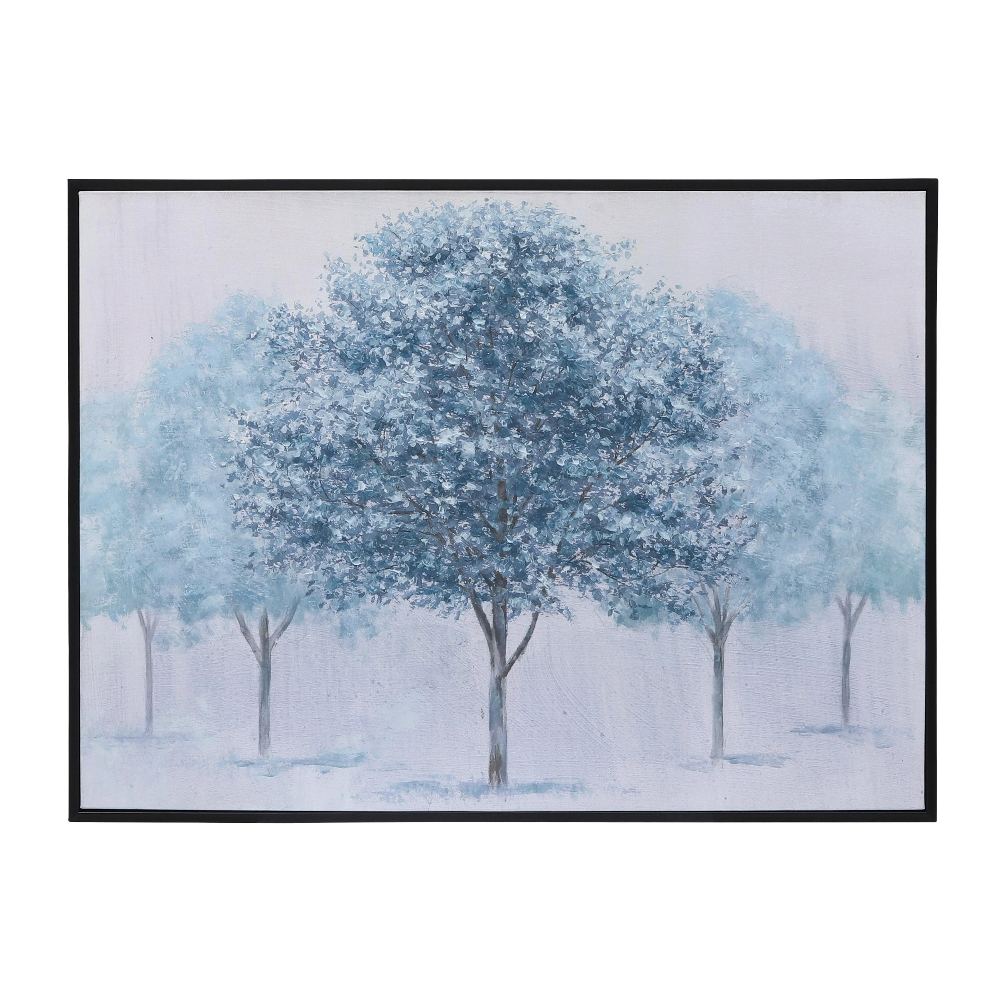 48x36 Handpainted Tree Canvas, Green - Frankwebs