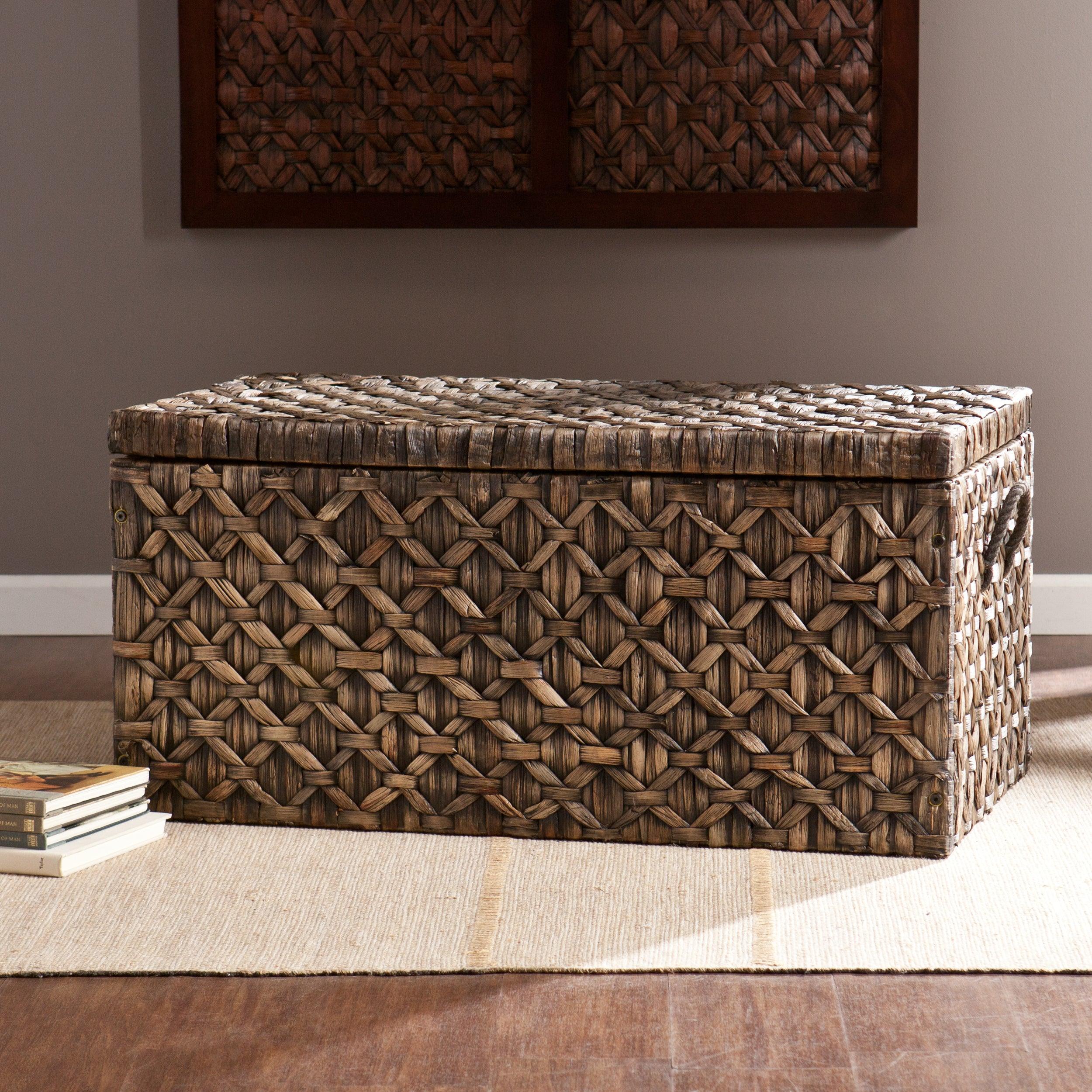 Hawridge Water Hyacinth Storage Trunk - Blackwashed - Frankwebs