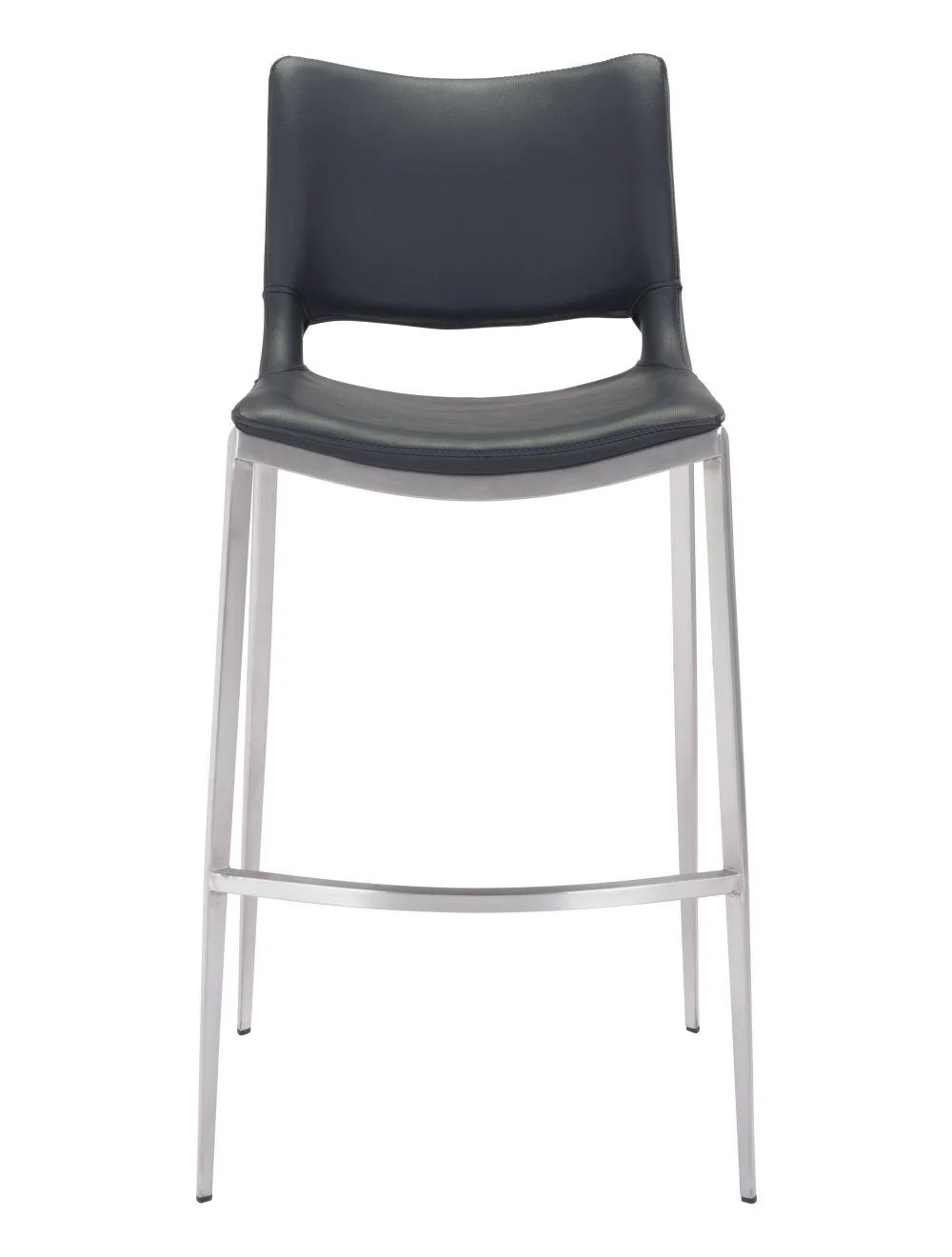 Ace Bar Chair (Set of 2) Black & Silver - Frankwebs