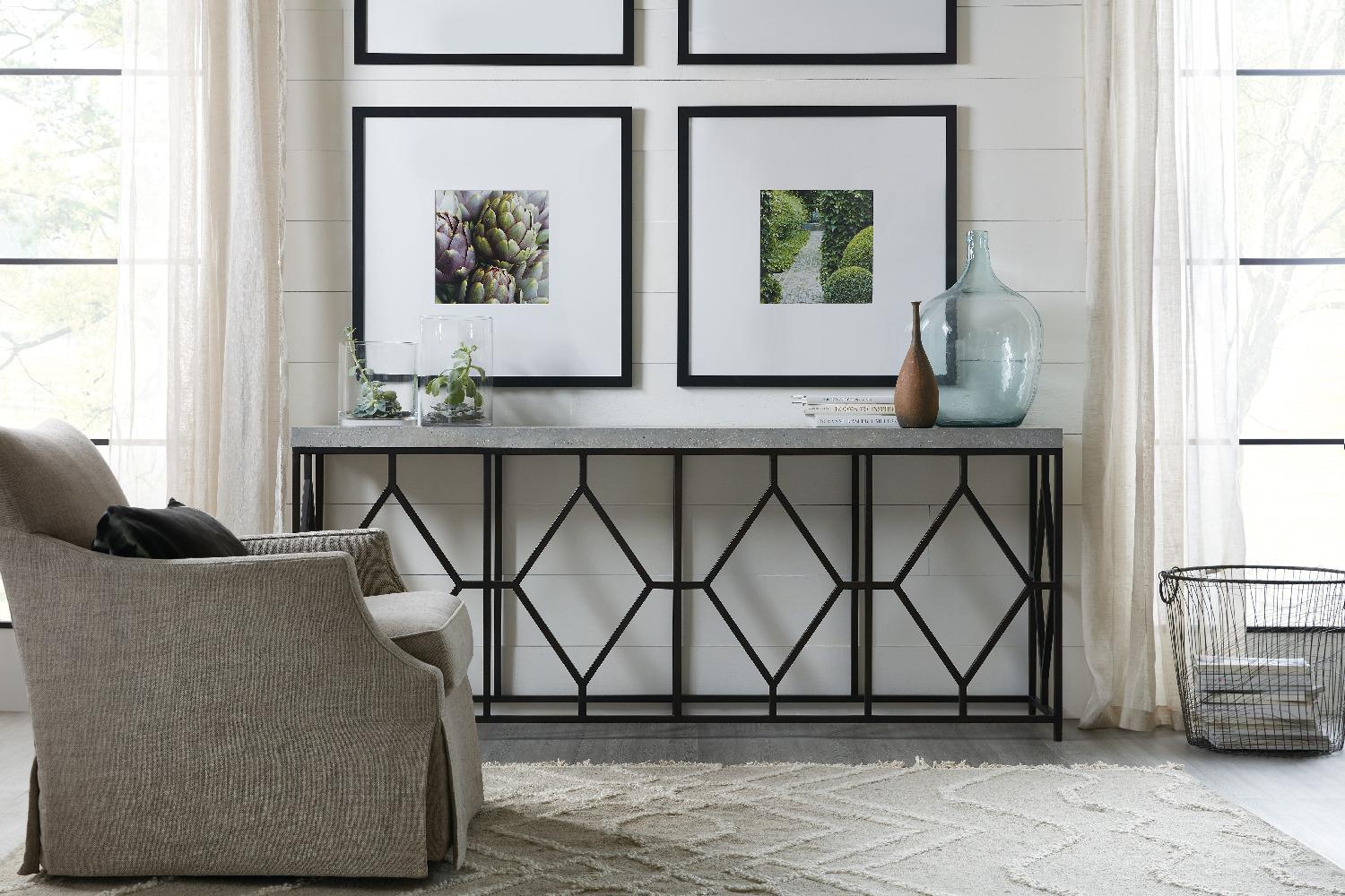 Ciao Bella Metal and Faux Concrete Console Table - Frankwebs