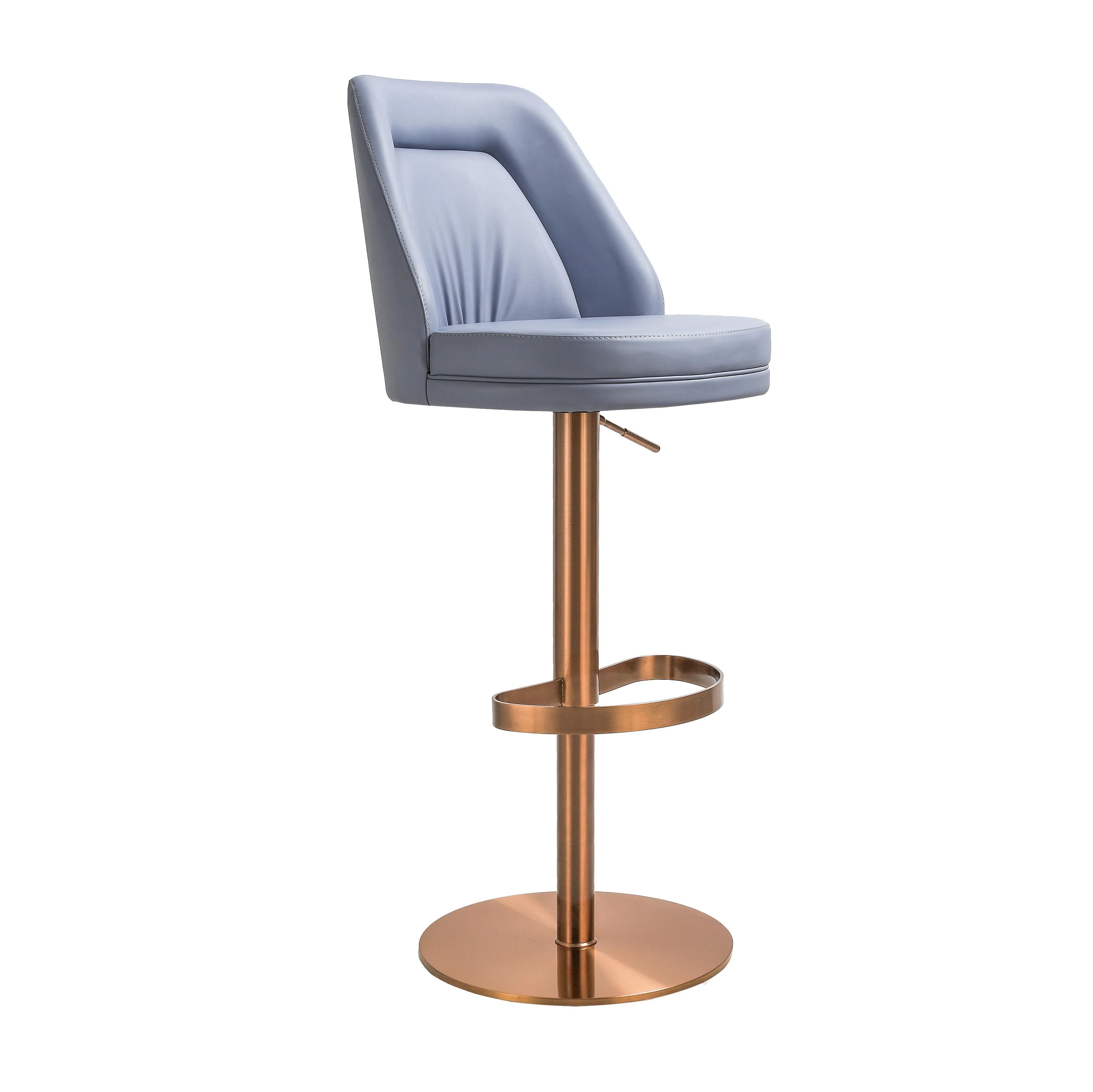 Maven Lavender Mist and Rose Gold Adjustable Swivel Stool - Frankwebs
