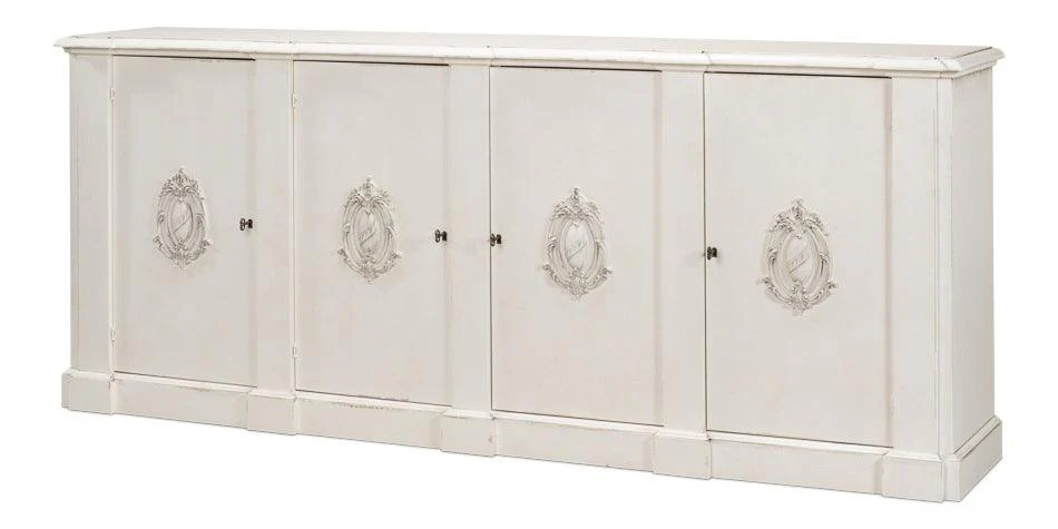 Crested Wall Cabinet White/White Finish - Frankwebs
