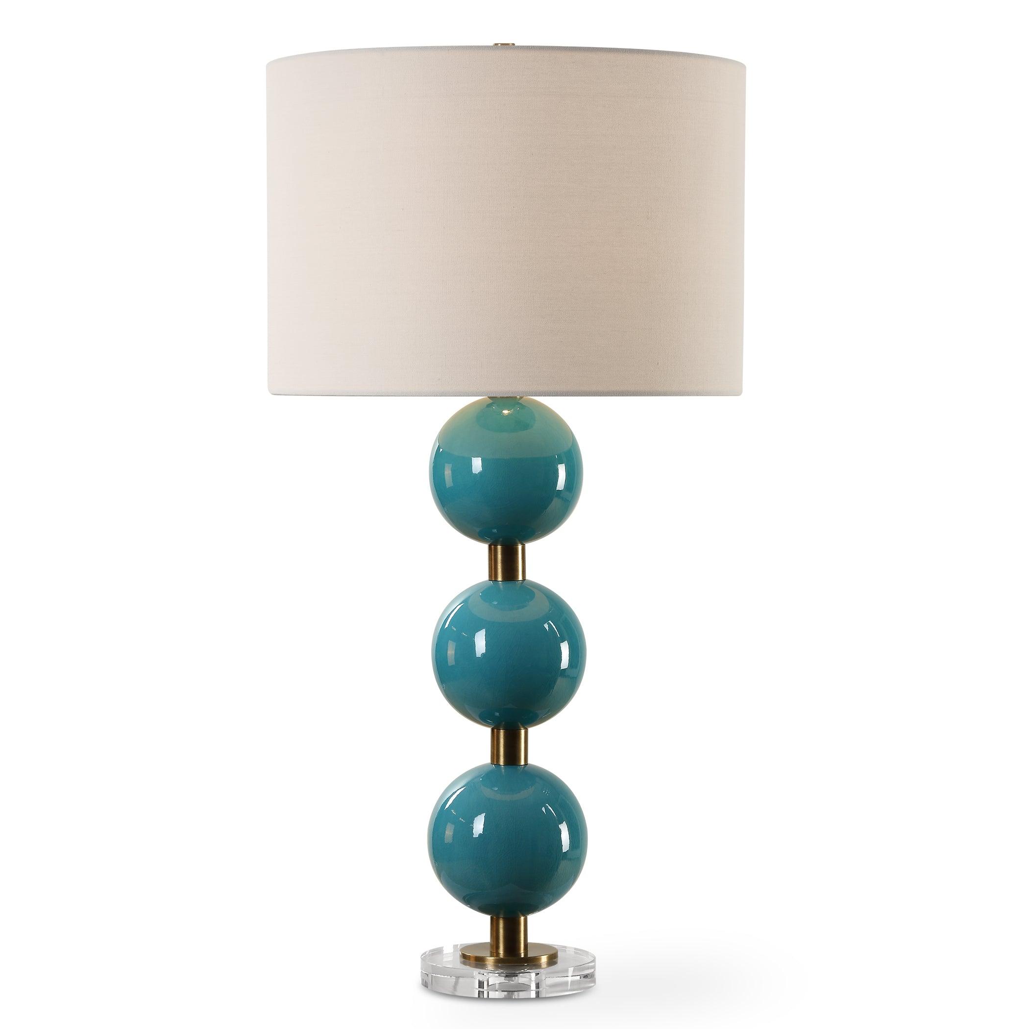 Palawan Blue Glaze Table Lamp - Frankwebs