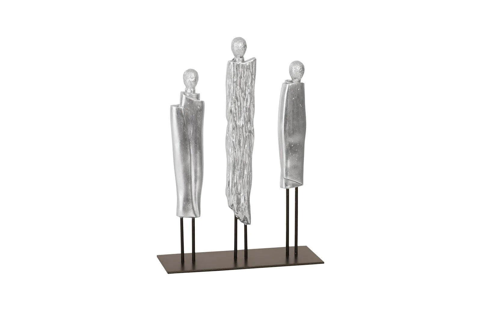 Robed Monk Trio Sculpture, Silver Leaf - Frankwebs
