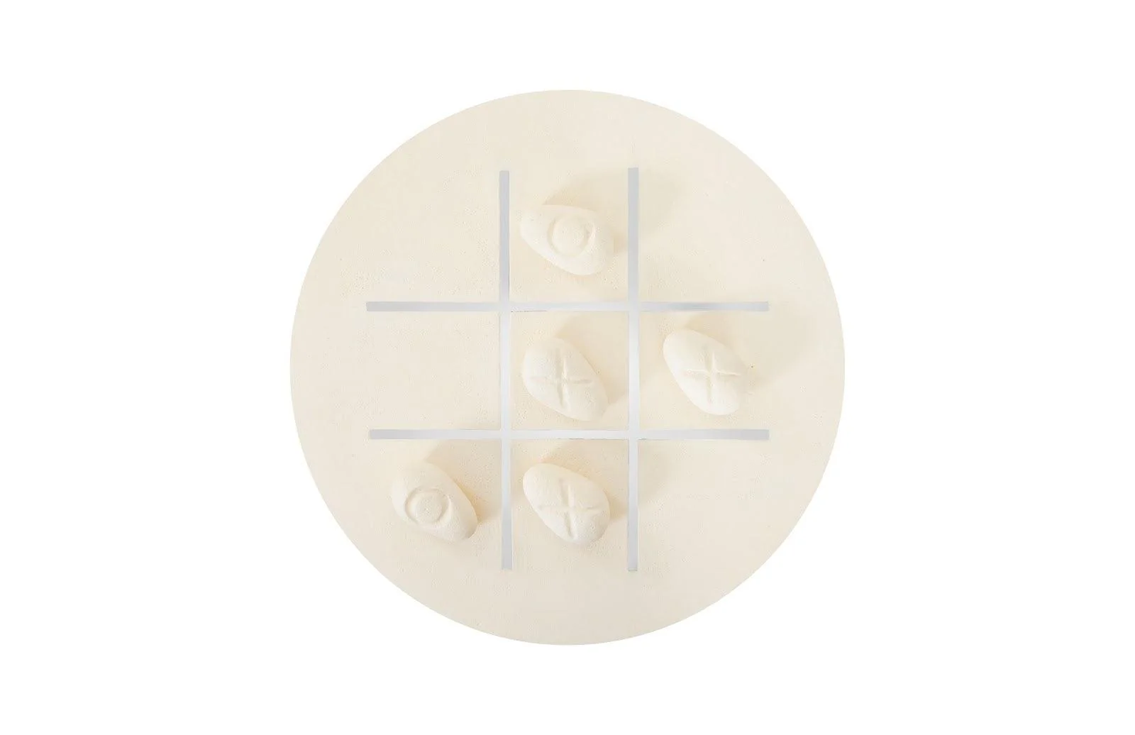 Tic-Tac-Toe Stone, Large, Off-White - Frankwebs