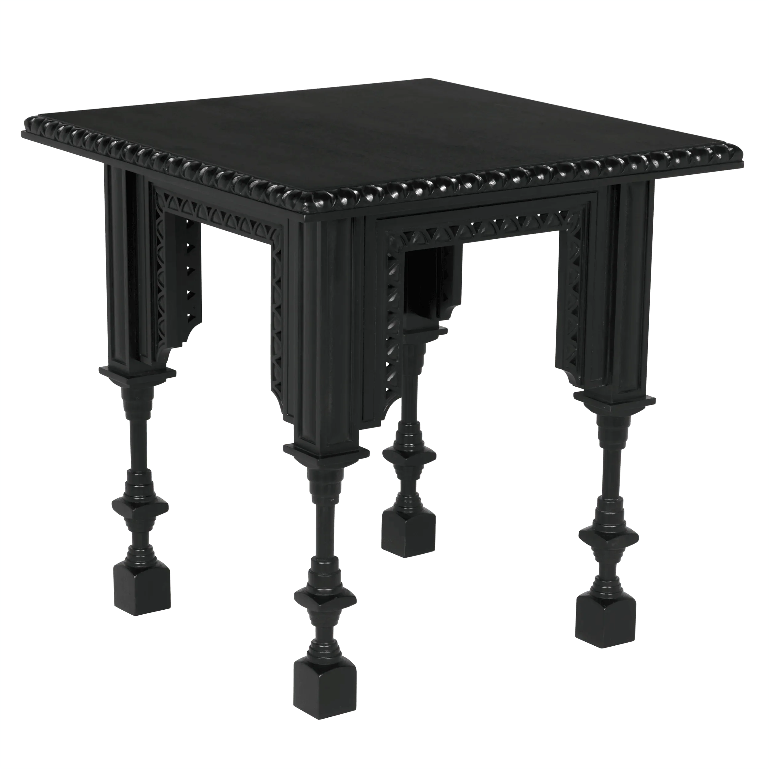 Luxor Side Table, Hand Rubbed Black - Frankwebs